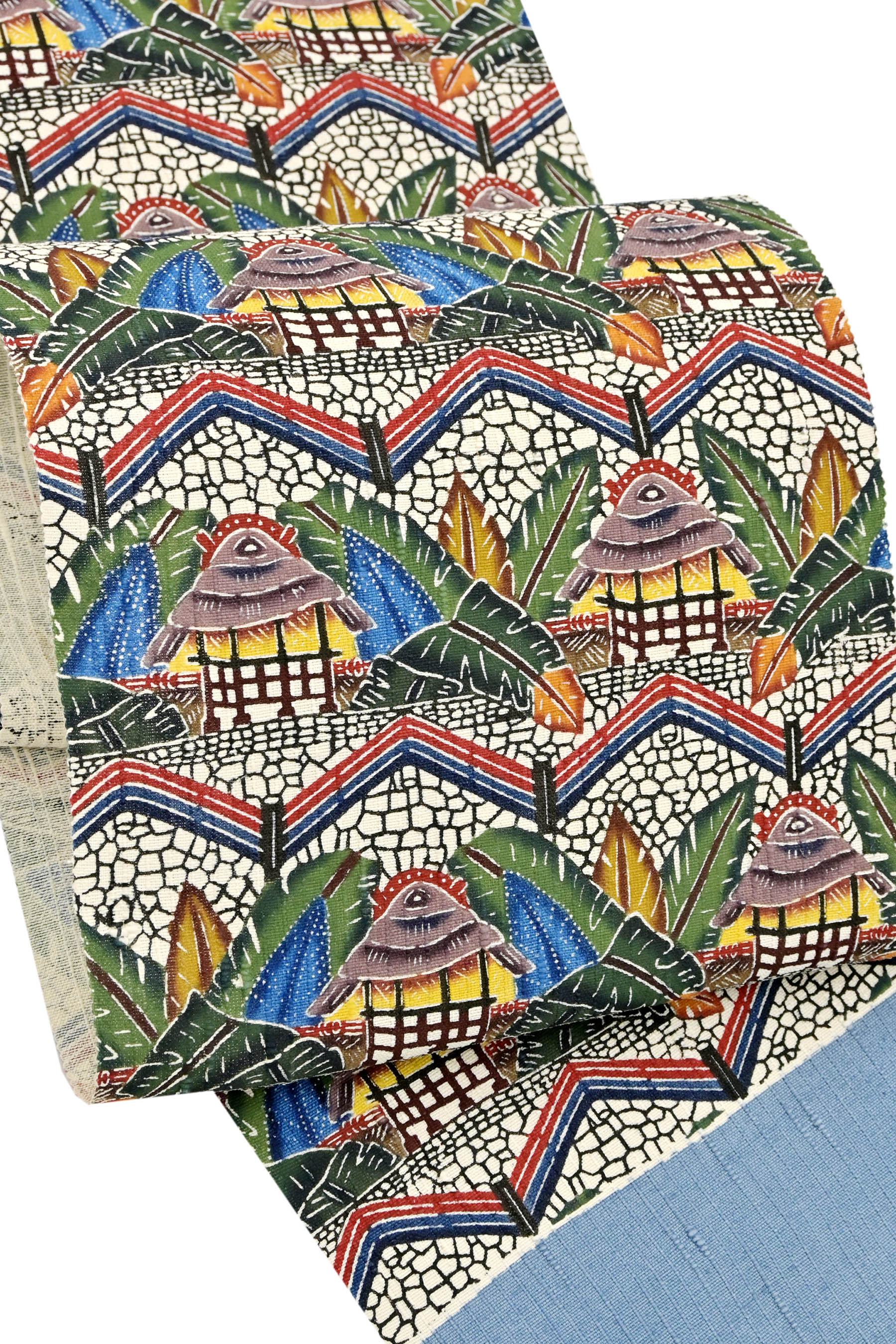 ヱビス□ 本場琉球びんがた 城間栄順 作 紬地 名古屋帯 | labiela.com
