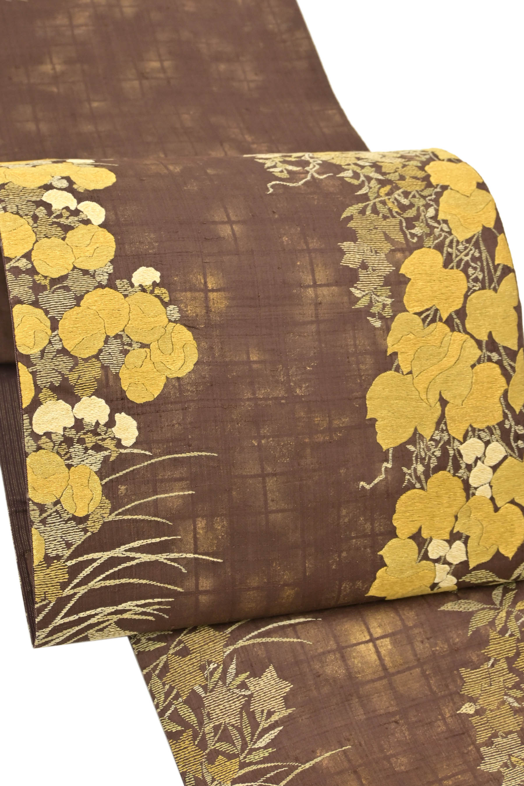 商品詳細 - 【貴久樹】本手刺繍手織り野蚕紬地袋帯・中古美品 京都 