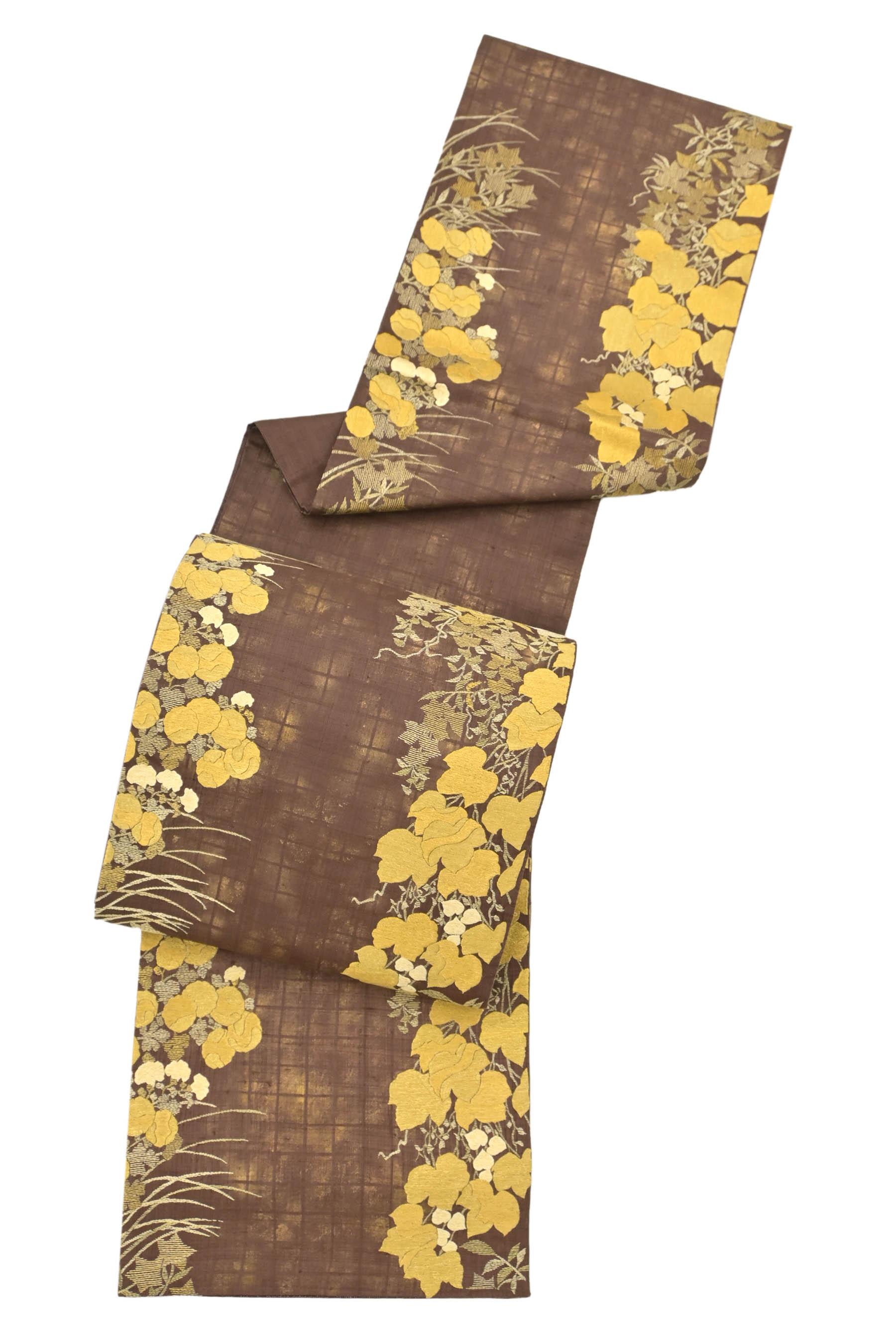 商品詳細 - 【貴久樹】本手刺繍手織り野蚕紬地袋帯・中古美品 京都 