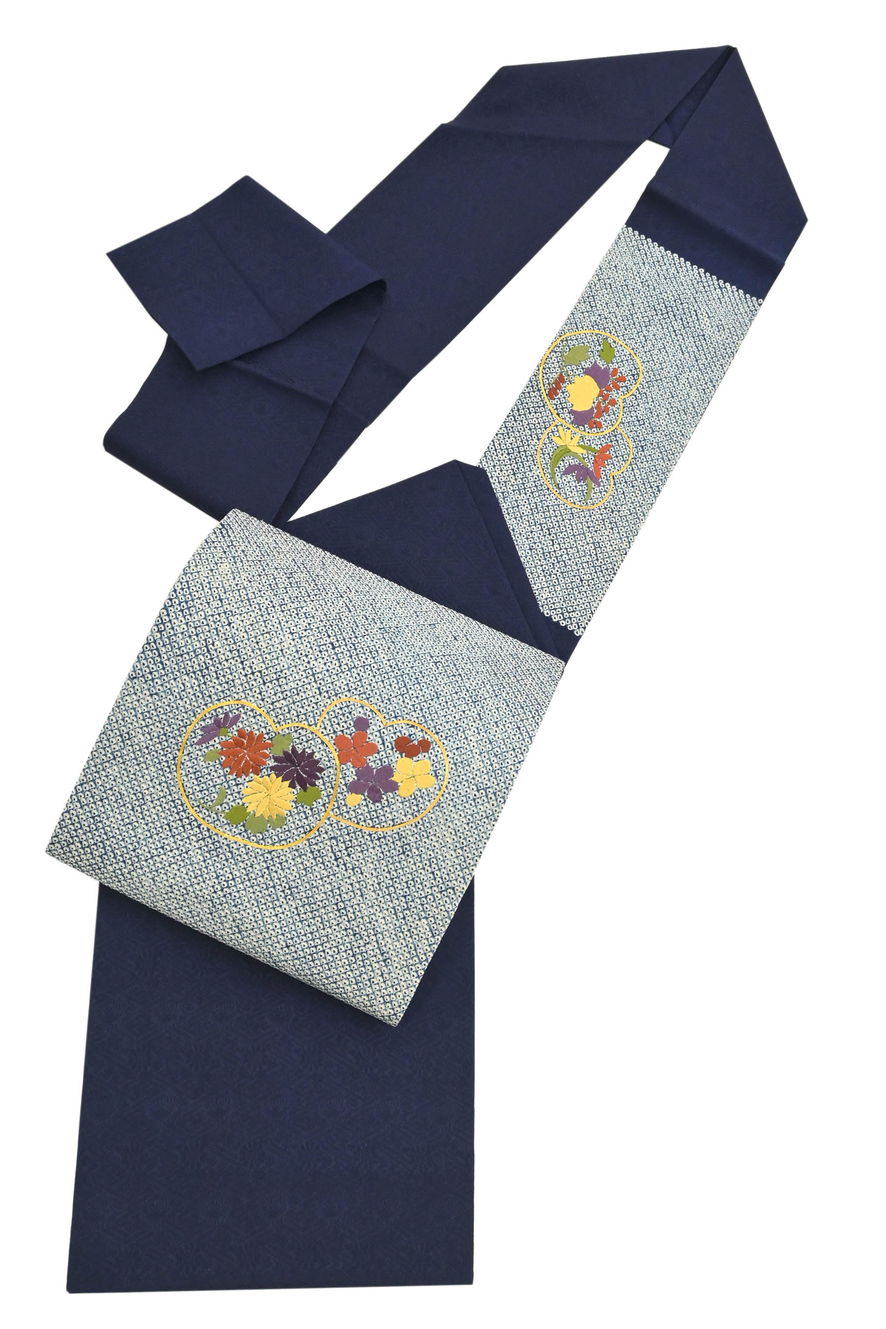 着物　名古屋帯「道成寺」日本手刺繍巾31cm