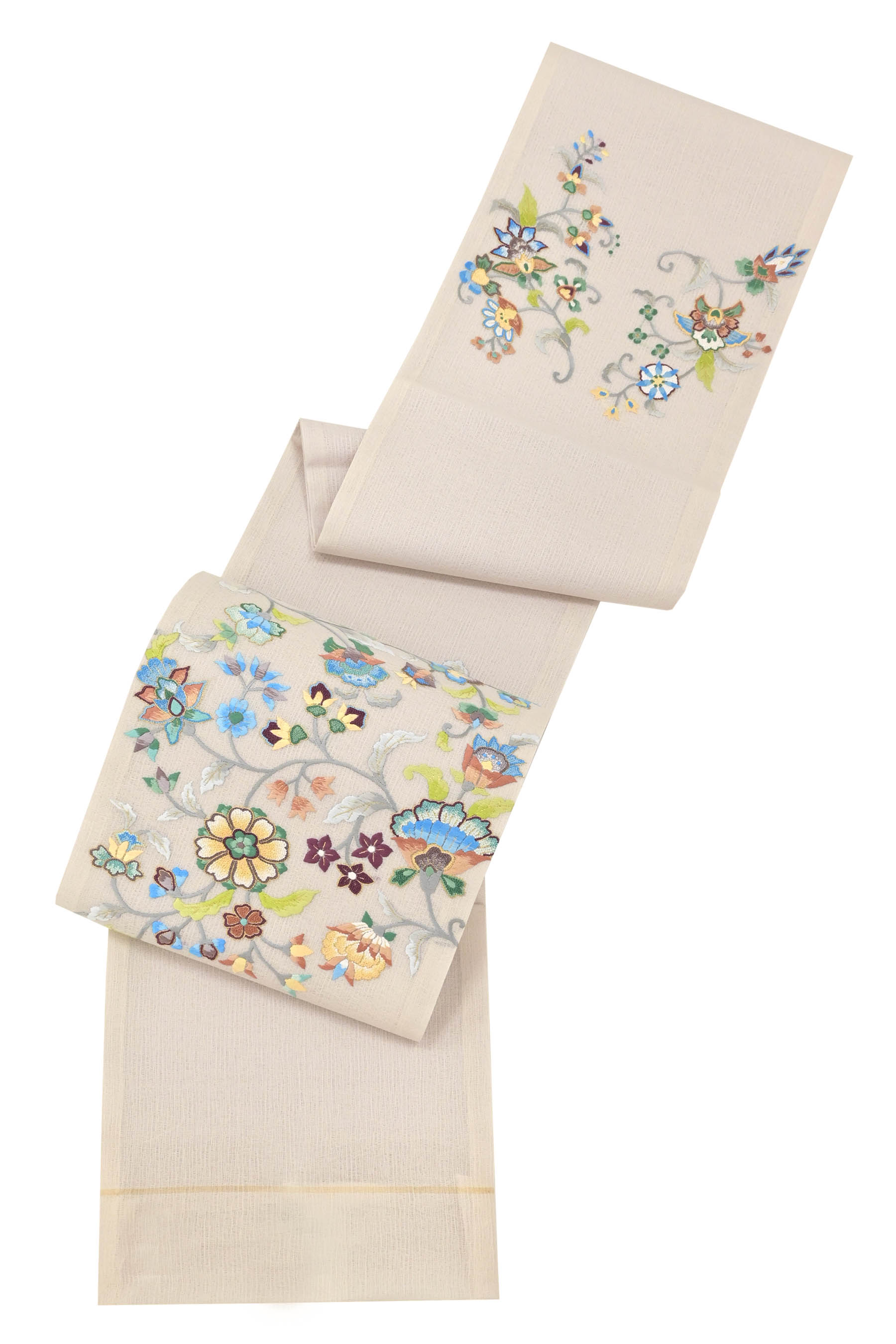 紫峯】 特選総手刺繍袋帯 「優彩更紗文」 惹き込まれる刺繍美…！ |京都 