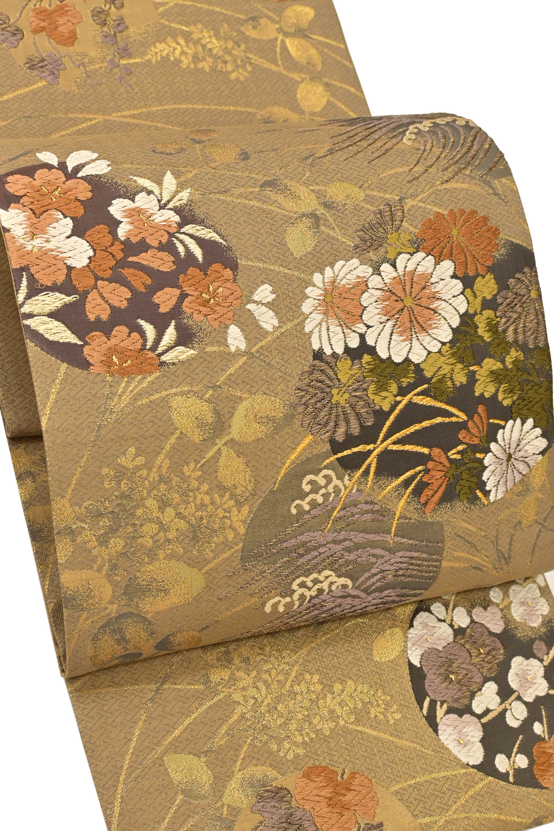 新品❗️西陣織の袋帯⭐唐織 四季の花々 フォーマル 1421-