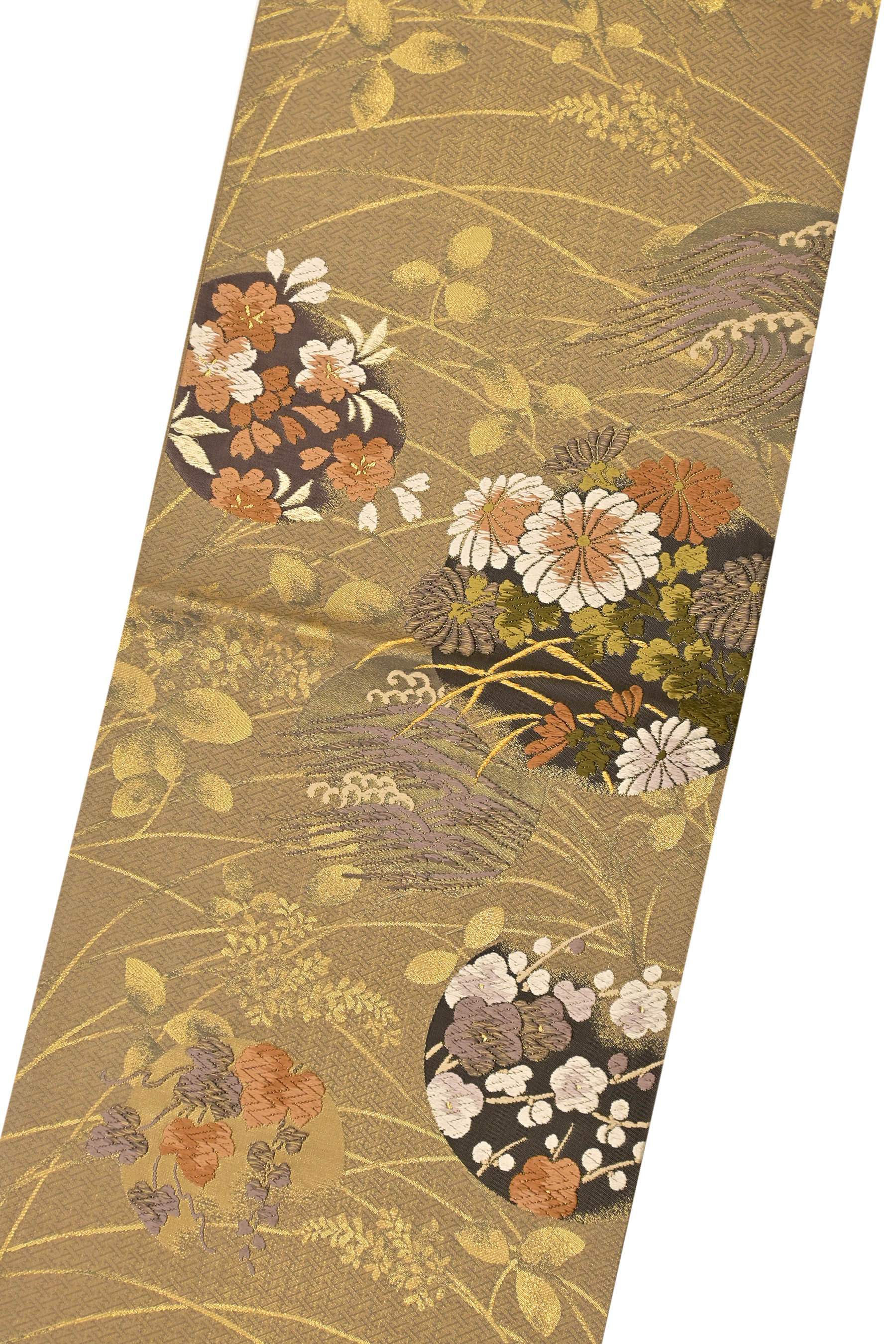 新品❗️西陣織の袋帯⭐唐織 四季の花々 フォーマル 1421-