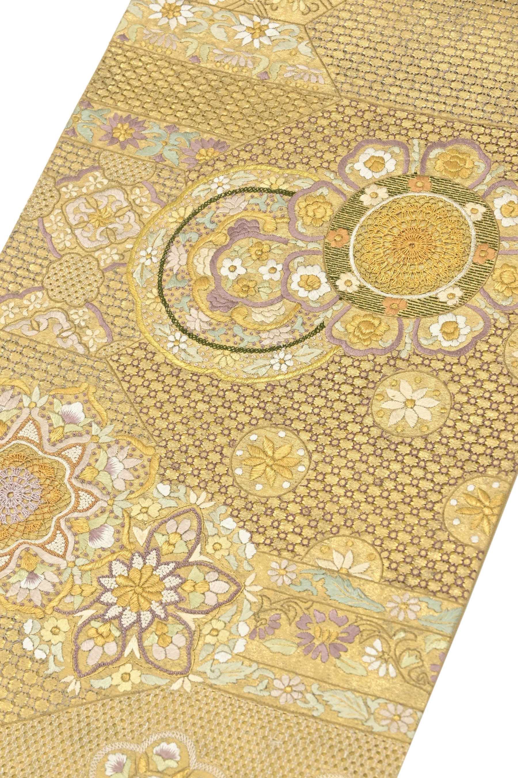 商品詳細 - 【汕頭（スワトウ）刺繍】 本手加工友禅手刺繍袋帯 中古美 