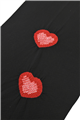 [京都富小路きねや] 綸出し絞り染め帯揚げ 市松地紋ハート絞り (02)黒×赤