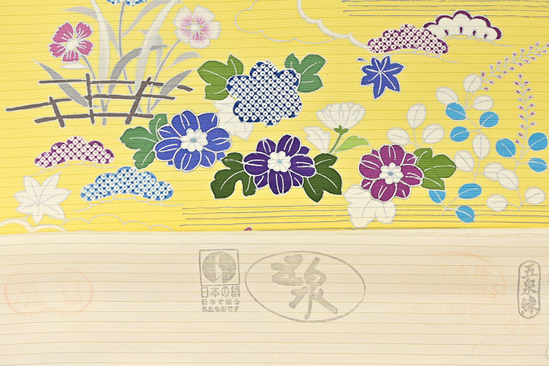 【夏帯】 【有名工芸染匠】 特選本手描き京友禅絽塩瀬九寸名古屋帯 「御所解文様」 美しく際立つ色彩。 受け継がれ愛され続ける珠玉の京友禅。