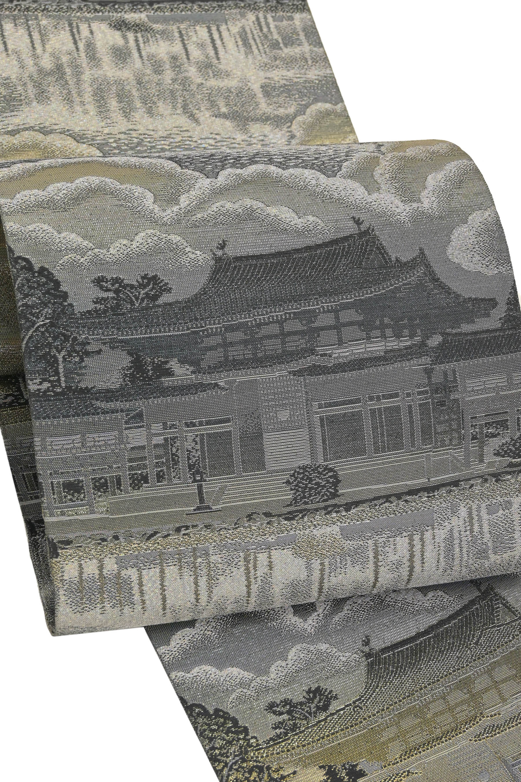 “明日迄！静岡店OPEN記念価格！” 【織の宝石　佐波理綴】 最高級両面袋帯 ～実新特許確定済～ ≪御仕立て上がり・中古美品≫ 「平等院定」  お背中に荘厳な趣を… 主役を飾る“織の宝石”！