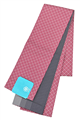 リバーシブル半巾帯(小袋帯) 刺し子柄/ストライプ (3)ピンク/ネイビー