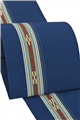 【八重山ミンサー】 特選手織り八寸名古屋帯 伝統的工芸品 「藍×茶色」 心で紡ぐ、南国のロマン。 愛を語らい、気持ちを託して…