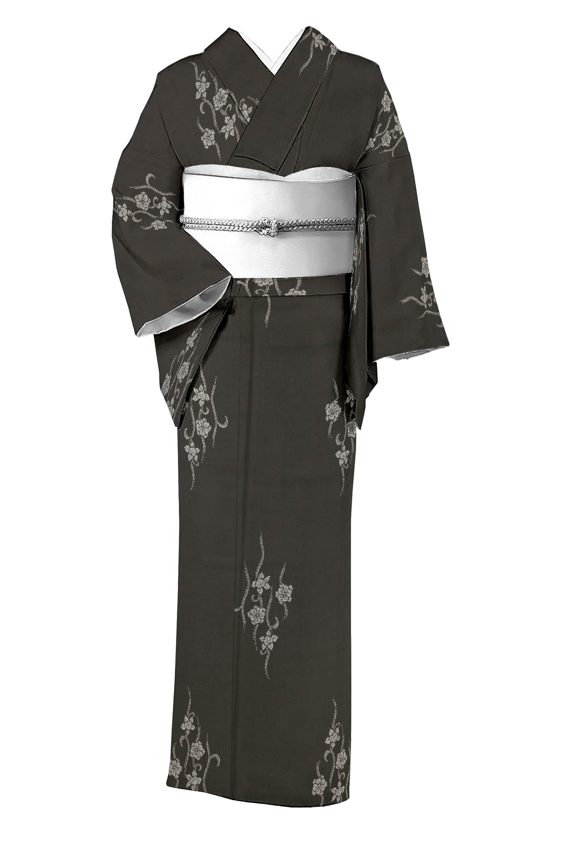 カタス式 大島紬 お着物と帯(証紙付)のセット