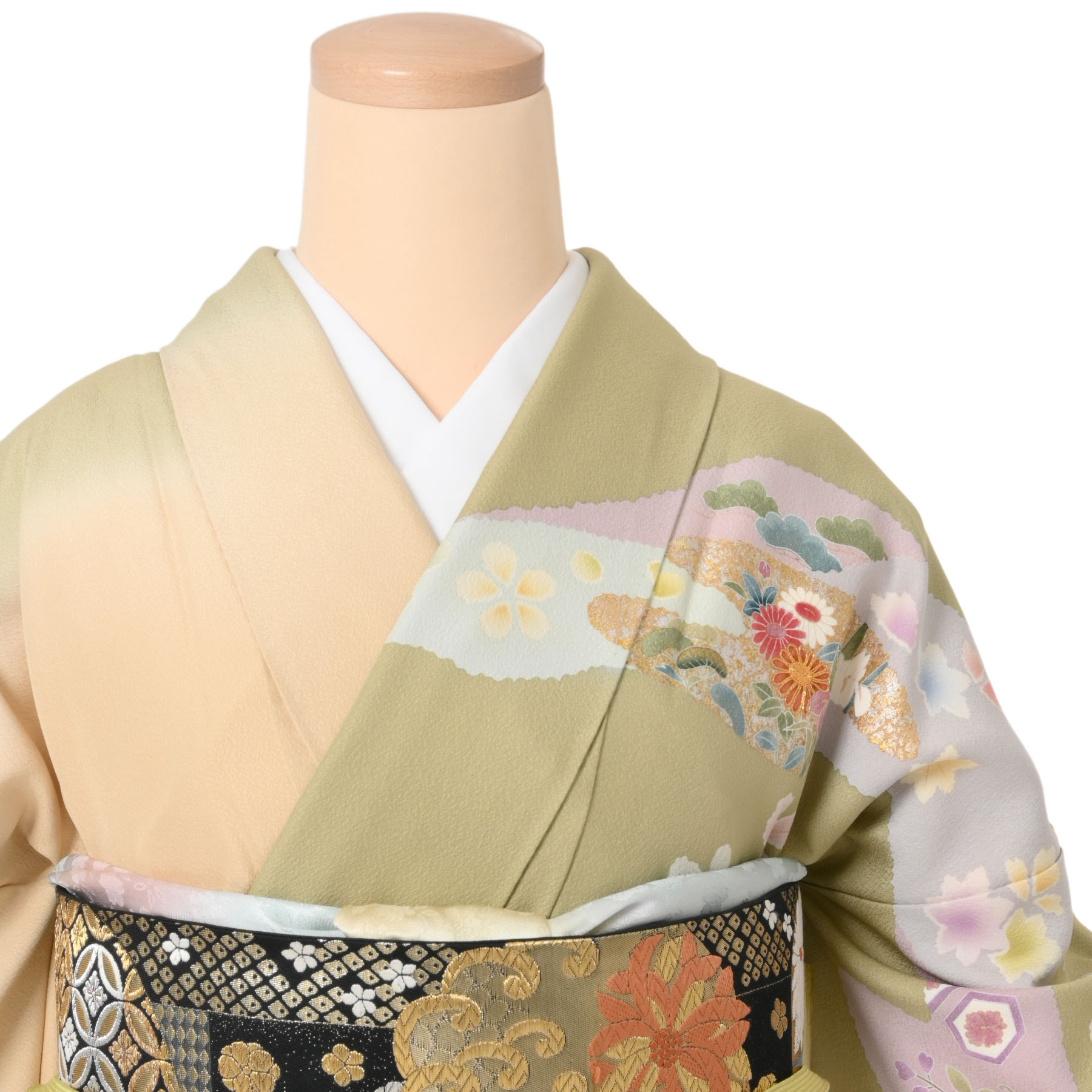 訪問着 手描き 袋帯 帯締め帯揚げセット（Web限定販売！” 【すぐ