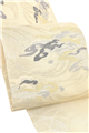 正絹二重紗袋帯 ≪御仕立て上がり・中古品≫ 「波濤に露芝」 箔と紗の織りなす陰影 招涼の帯姿！