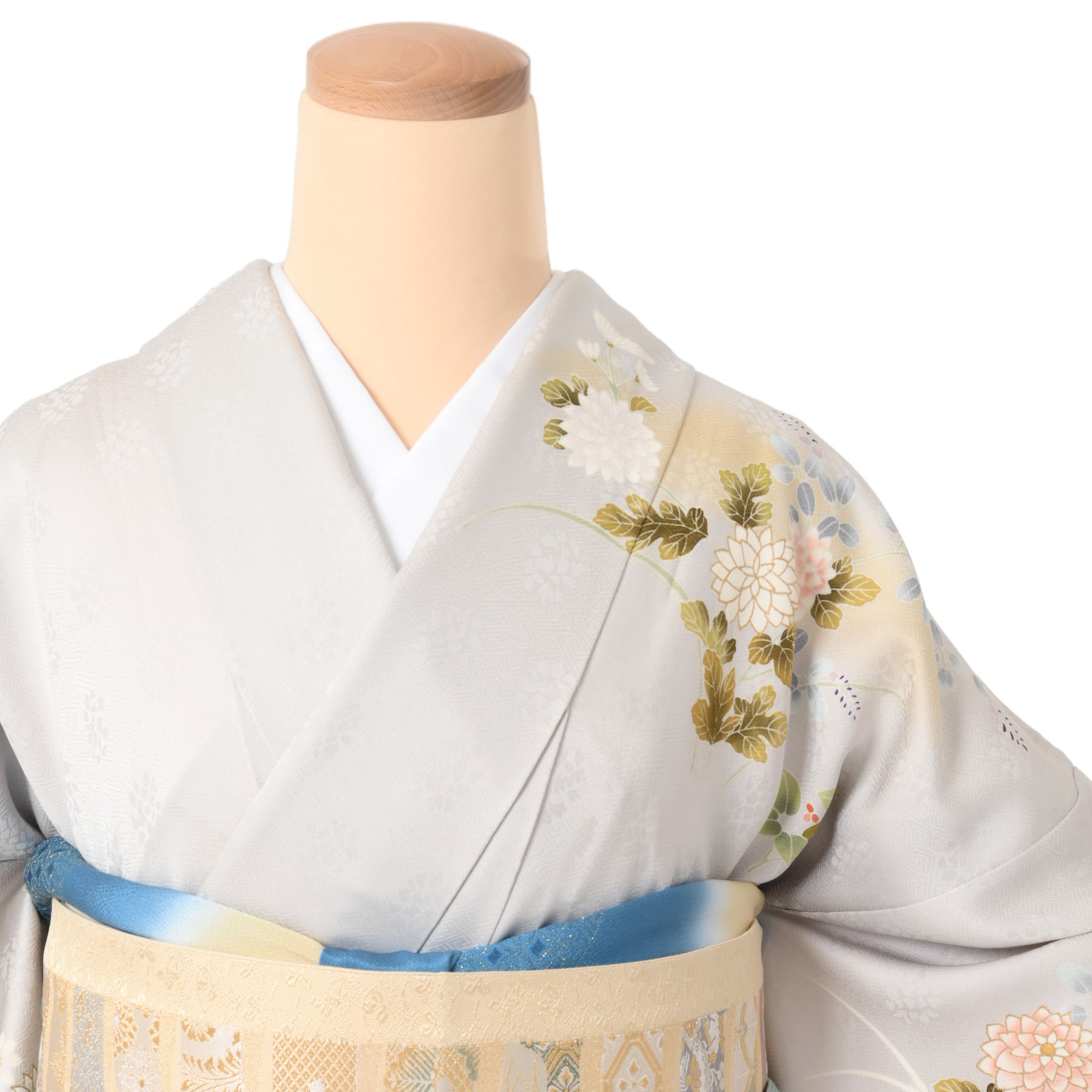 訪問着 辻ヶ花 セット 袋帯 帯締め 帯揚げ 秋色 イエロー×ブラウン 訪問着 辻ヶ花 セット 袋帯 帯締め 帯揚げ 秋色 イエロー×ブラウン