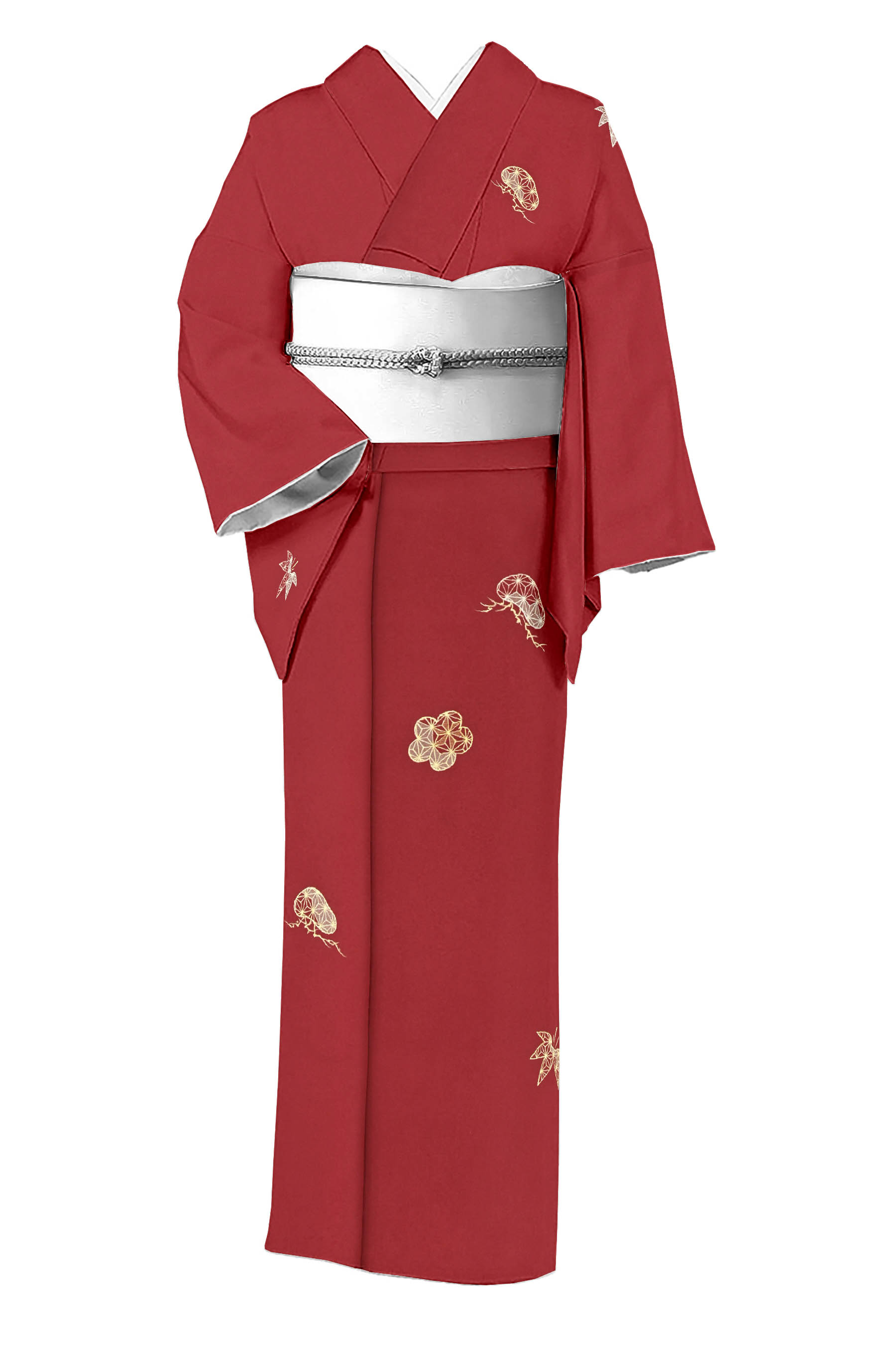 新品 丹後ちりめん 日本の絹 染着尺 小紋 正絹 着物 呉服 訪問着 付下げ