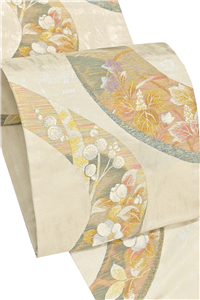 着物 帯 袋帯 蒔絵 和装 茶道具 箱付き となみ帯