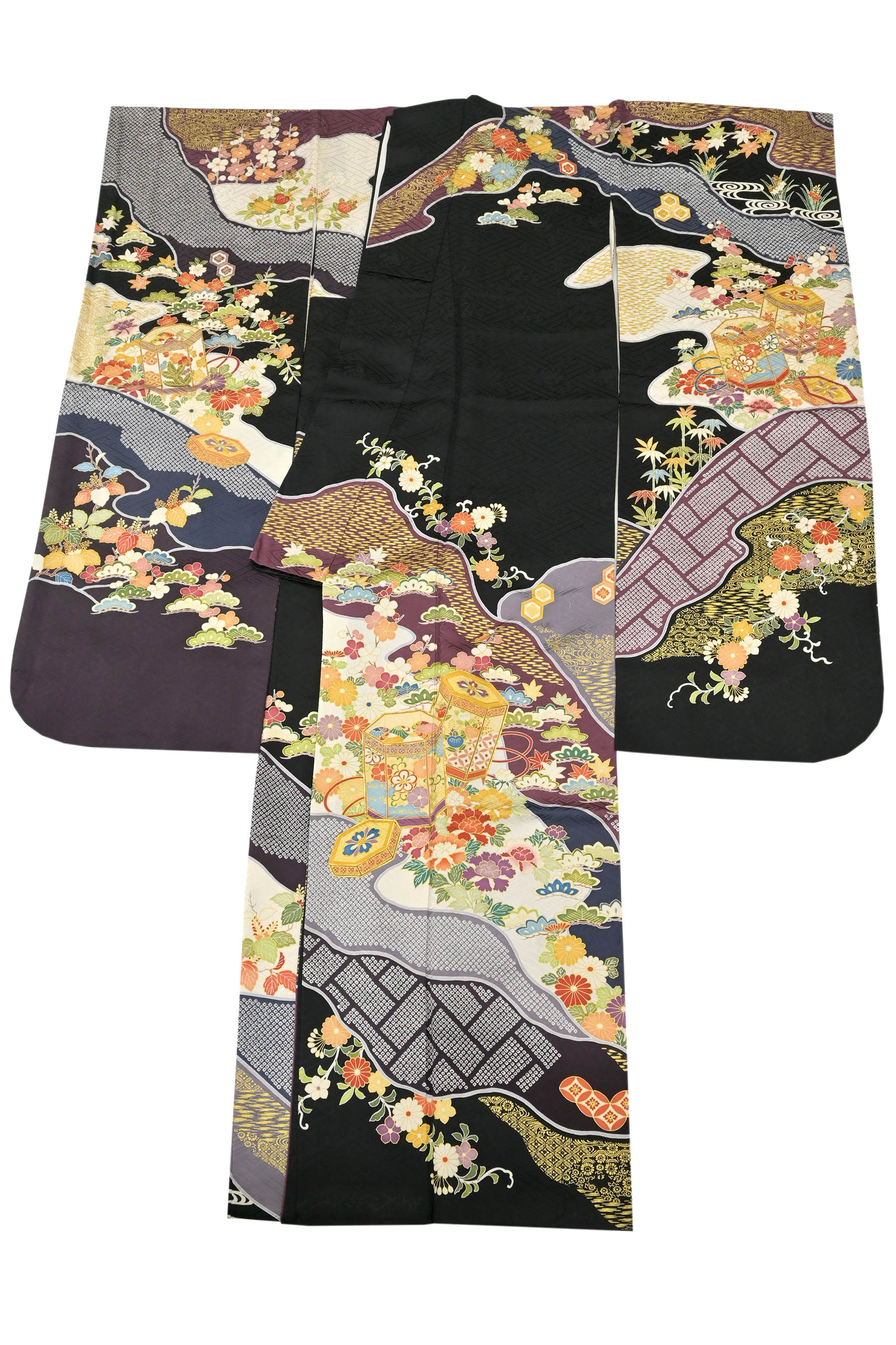 振袖 豪華 銀通し 刺繍 金彩 紋意匠 身丈176cm トールサイズ 振袖 豪華 刺繍 金彩 銀通し 紋意匠 身丈161cm 撥水加工済