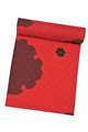 【特選振袖用長襦袢】 「鹿の子大雪輪」 紅/黒　 ☆内側もおしゃれに 色鮮やかなデザイン！