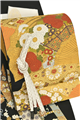 【河合美術織物】 特選西陣手織り唐織袋帯 「能楽聚宝中啓」 古典美溢れる名門のハイクラス。