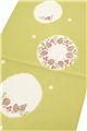 [京都富小路きねや] 帯揚げ うずらちりめん丸絞り型絵染め クリスマス (05)リーフグリーン