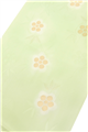 【加藤萬】 縫い取り帯揚げ 笹蔓文様 (03)白緑色 ＃フォーマル