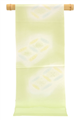 【丹後ちりめん】 紋意匠ぼかし帯揚げ 扇松丸紋 (03)薄黄緑色