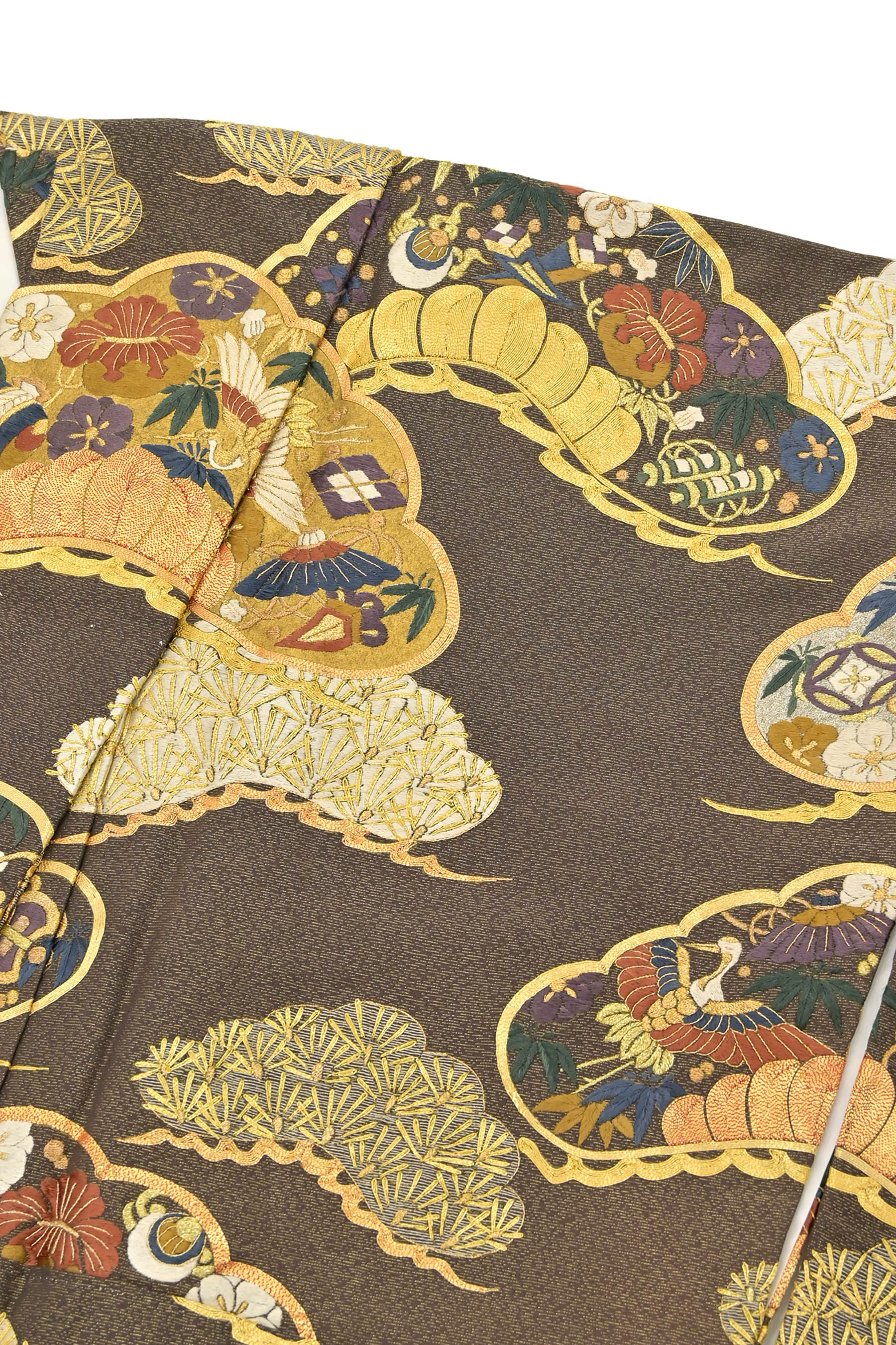 特選工芸総手刺繍訪問着 金通し地 ≪御仕立て上がり・中古美品≫ 「能 