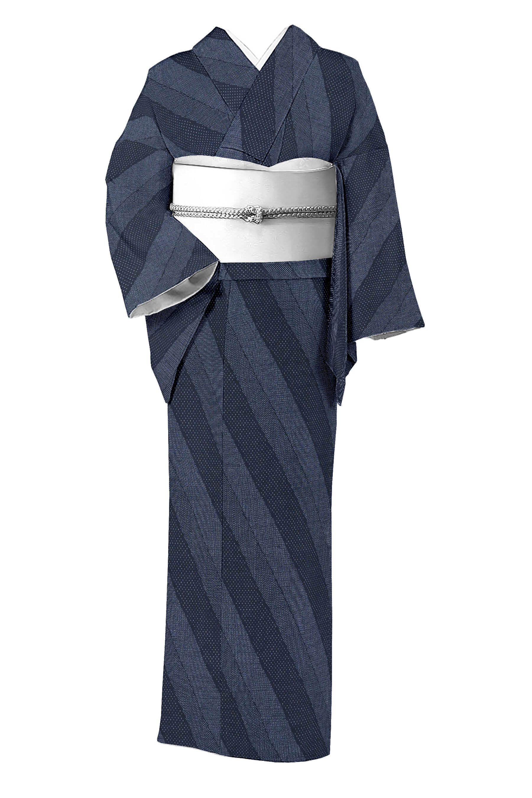 レトロモダンさらりと纏う 本塩沢紬のお着物 - 着物