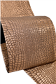 【Leather　Fabric（レザーファブリック）】 創作紋織袋帯 「クロコダイル・ニロティカス」赤銅 異素材の表情を織で！ 他にはないものをお探しの方向け