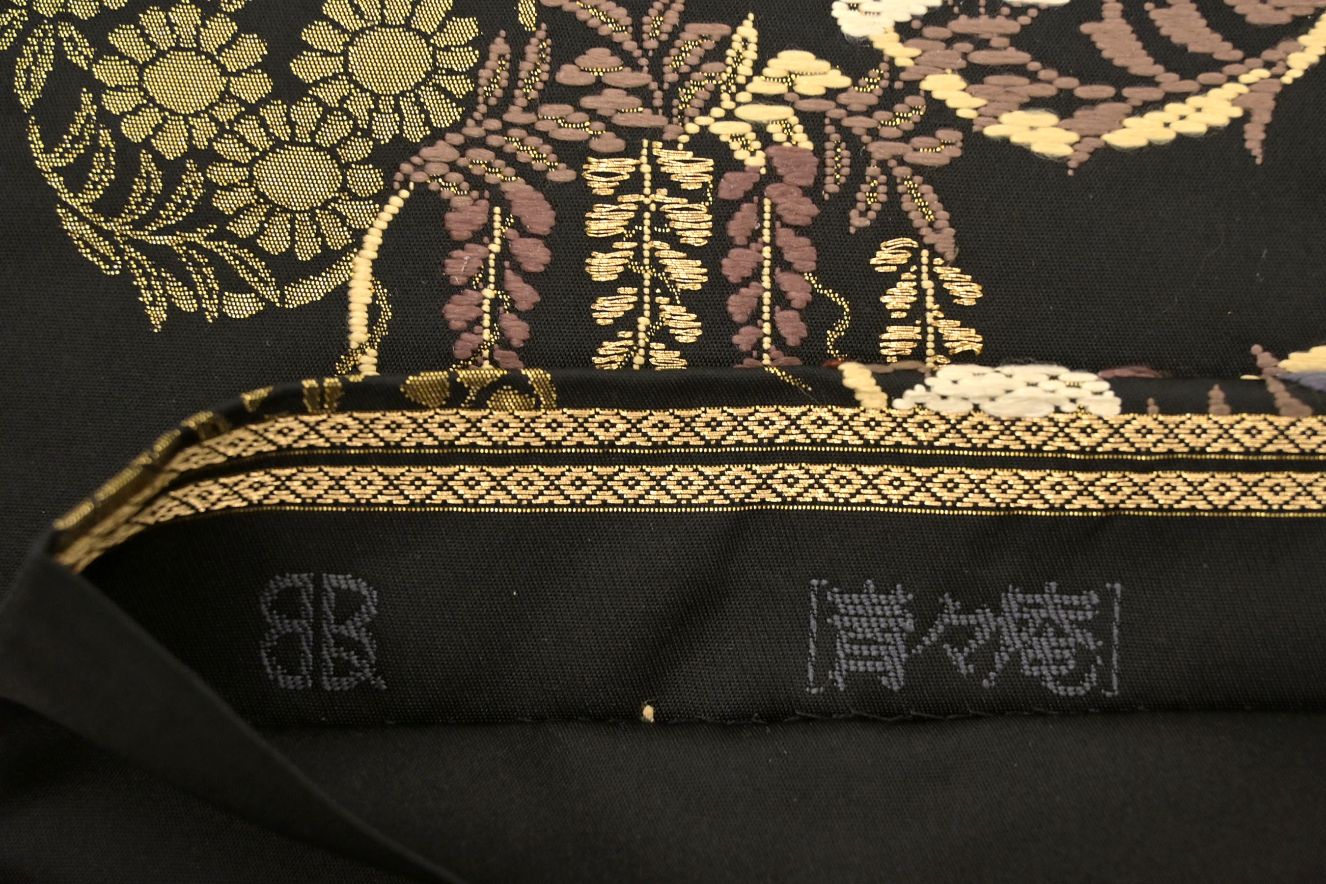 早割シーズン券 中古・美品】西陣織 正絹100% 和装バッグ 刺繍 着物・浴衣