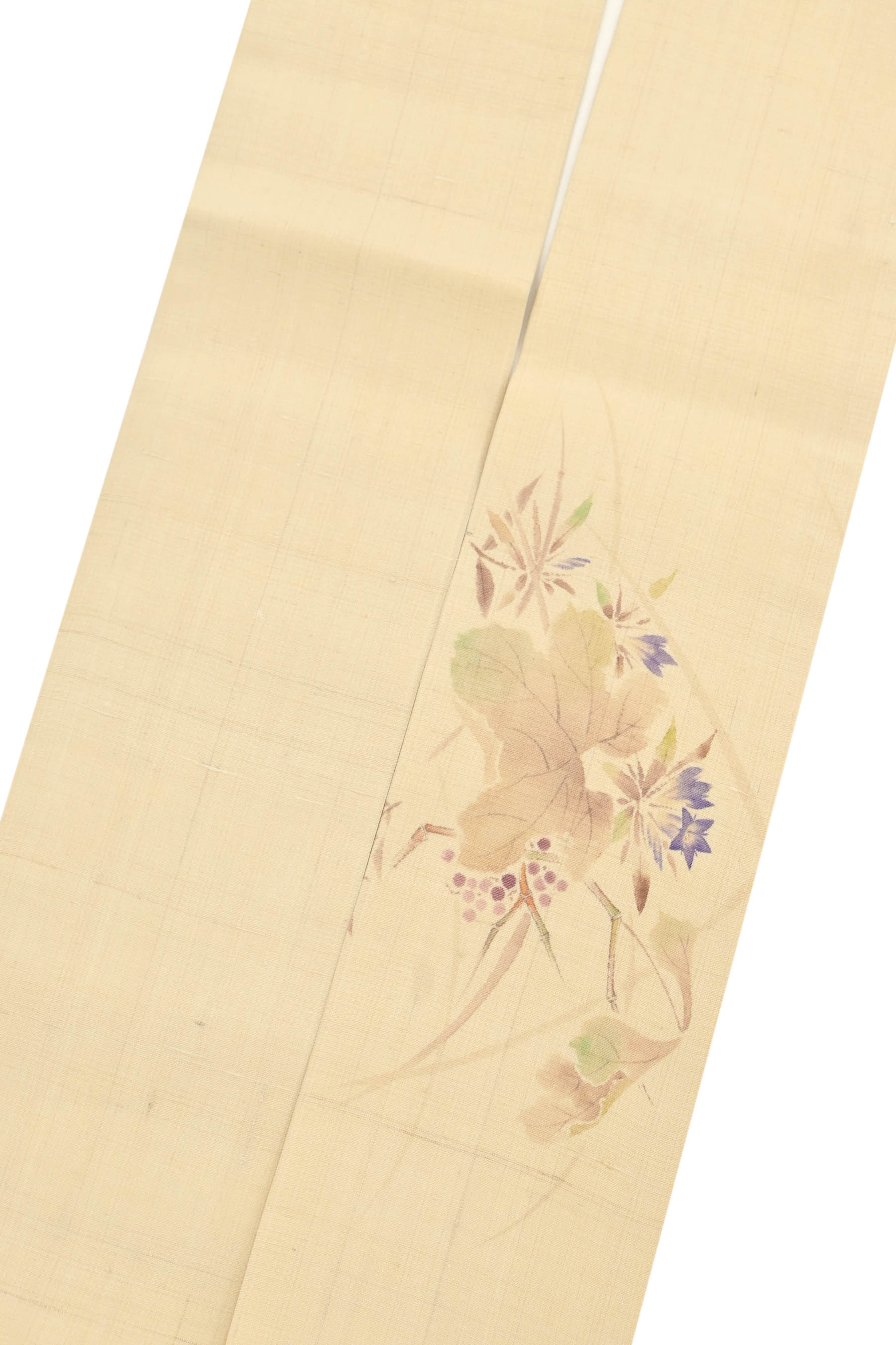 名古屋帯 作家者 寺院 松の木 美しい風景 薄橙色 KO-900