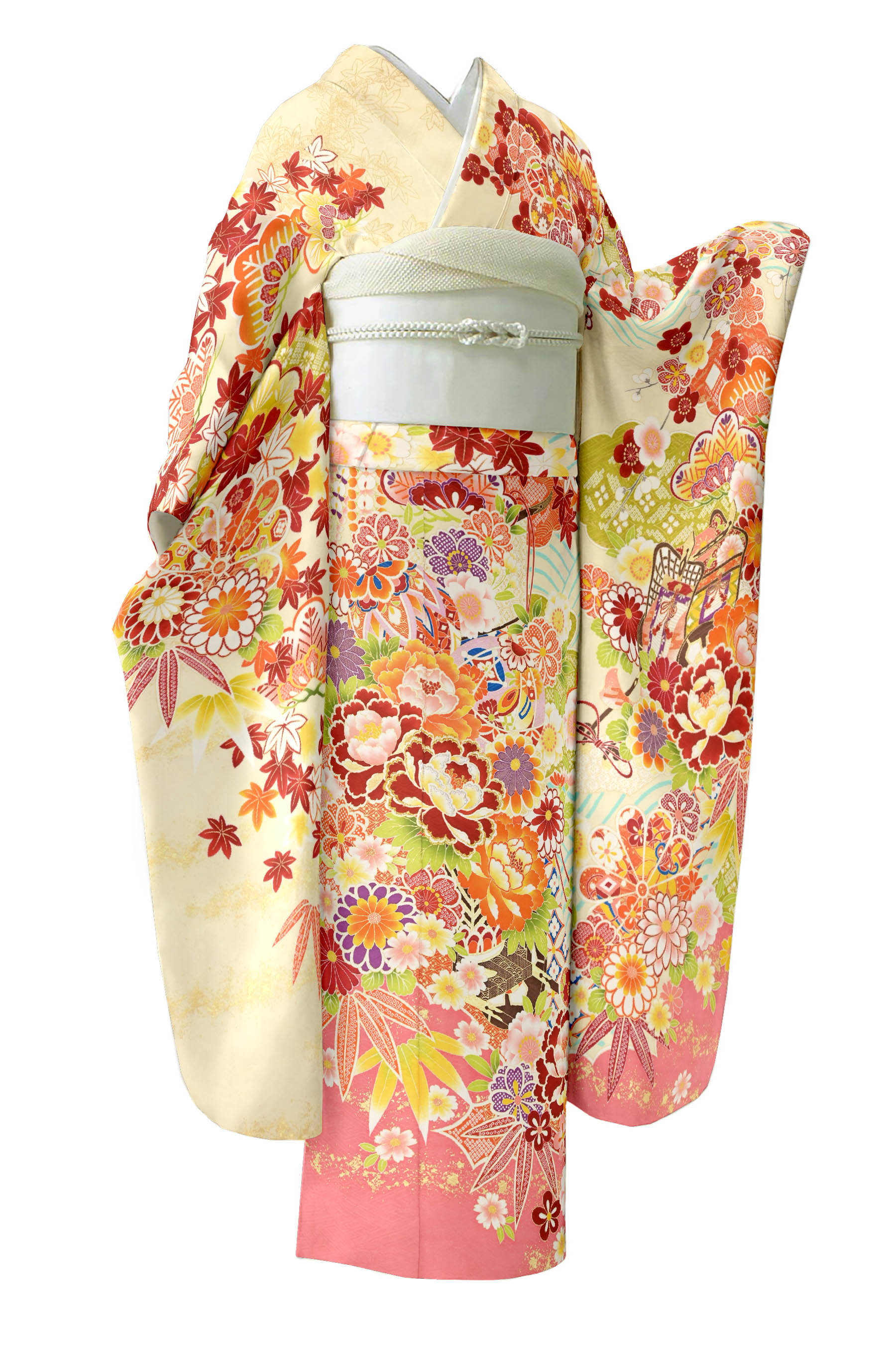 半値！華やかな振袖。作家物。5万円。 いま2.5万円！