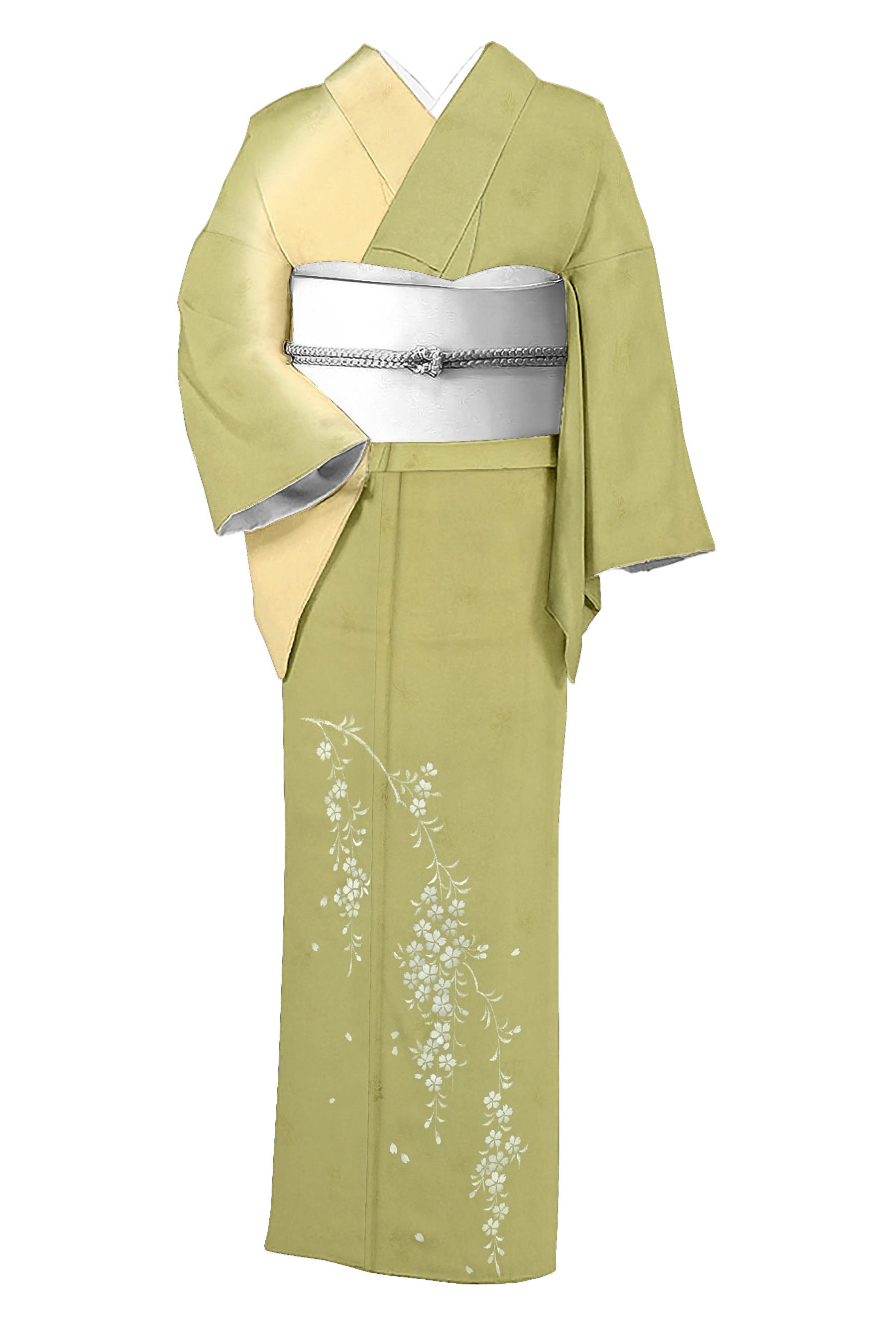 オフホワイト京友禅雪輪紋様 手縫い 新品未使用 - メルカリ