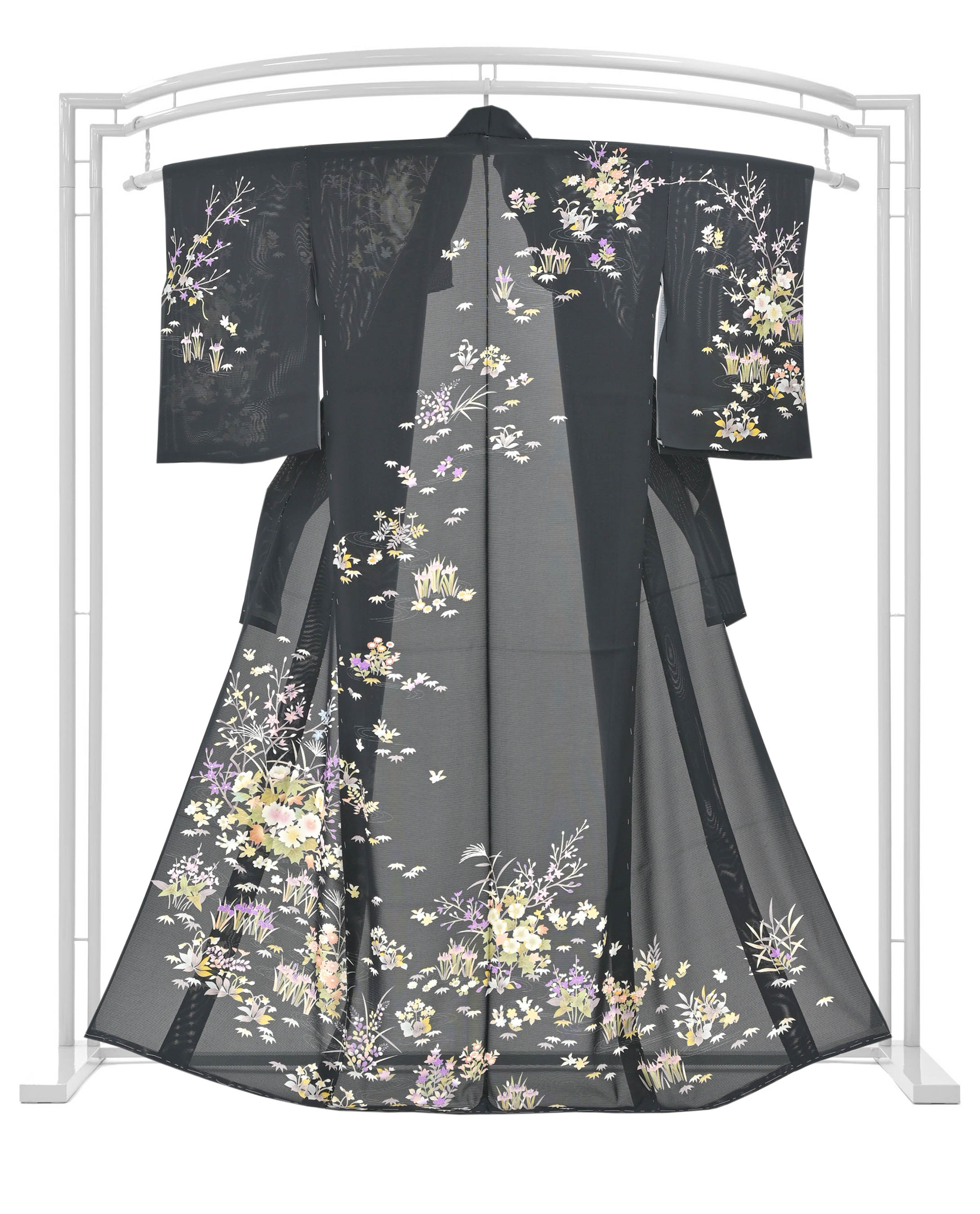 夏物 訪問着 仕立済 正絹 夏着物 花模様 絽訪問着 仕立て上がり