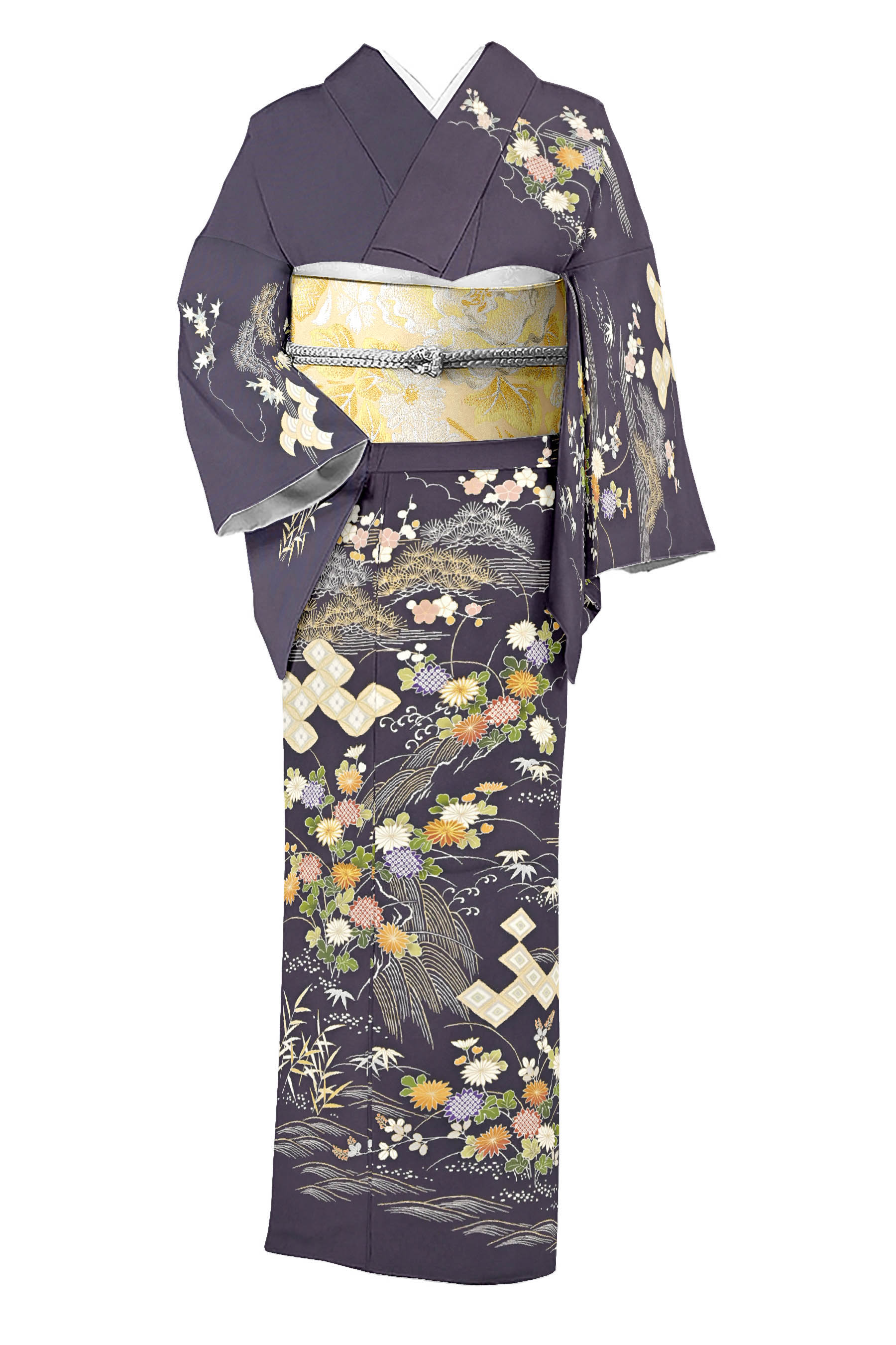 信頼 美品 A-541 着物 高級浴衣 綿 手縫い仕立て 有松鳴海絞り 着物・浴衣