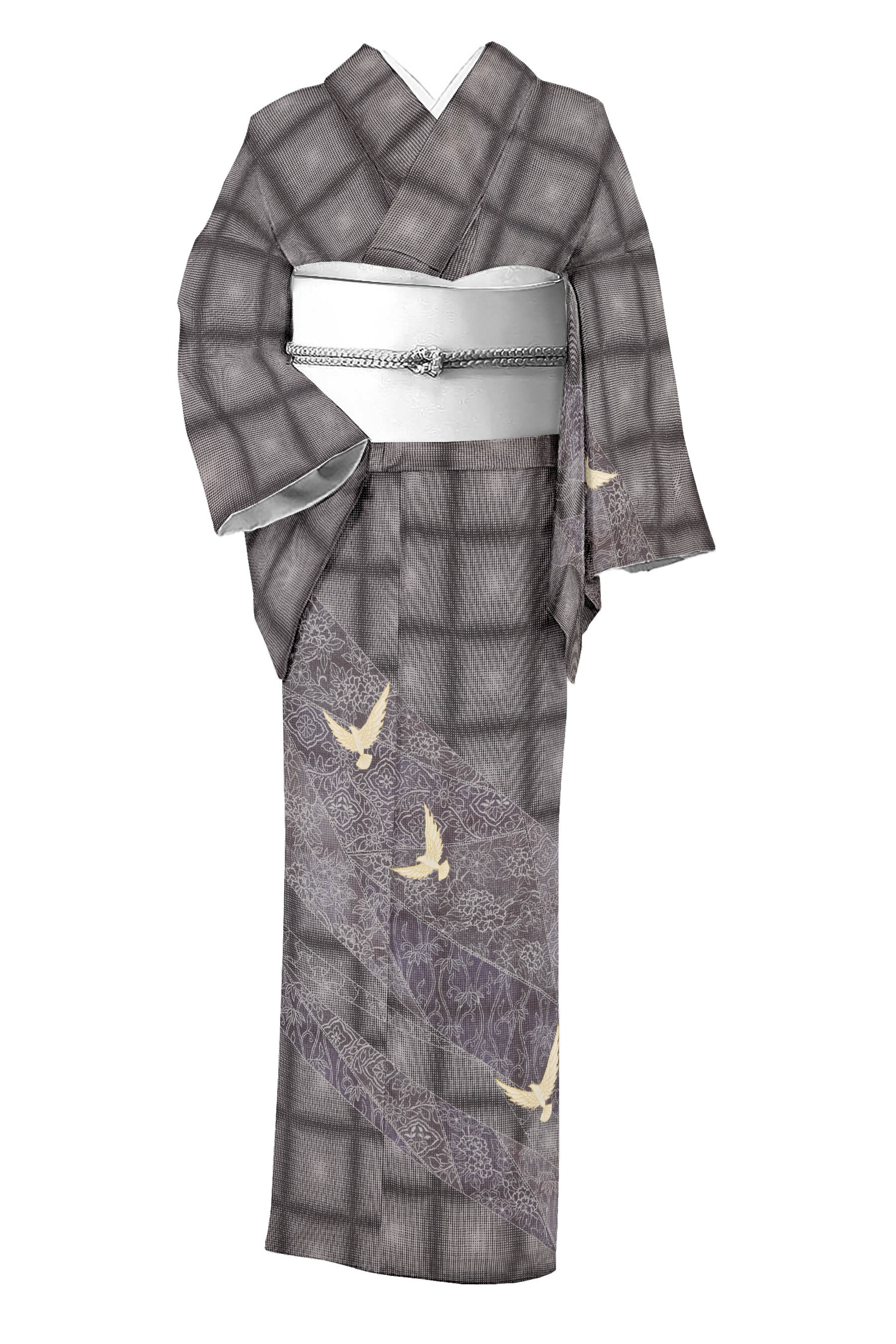 新品 仕付け付 斉藤三才藍色 金る彩柄 訪問着 新品 仕付け付 斉藤三才藍色 金る彩柄 訪問着