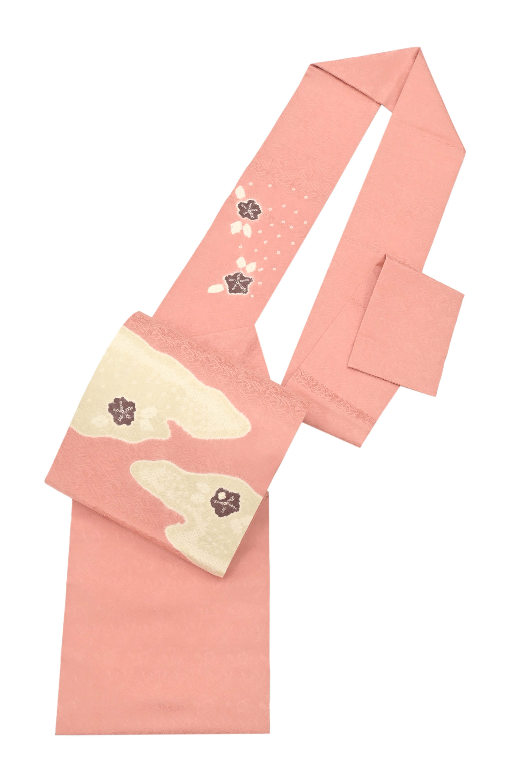 ［ 正絹 ］京袋帯 シカ 刺繍（ オフシロ/3TKO-4 ）生成り 鹿 帯単品 京袋名古屋帯 なごや帯 お太鼓柄 日本製 レディース 着物 和装  個性的 可愛い カジュアル お洒落 お出かけ着 大人 金 ゴールド 動物 アニマル ブランド silk tsumori chisato ツモリチサト  
