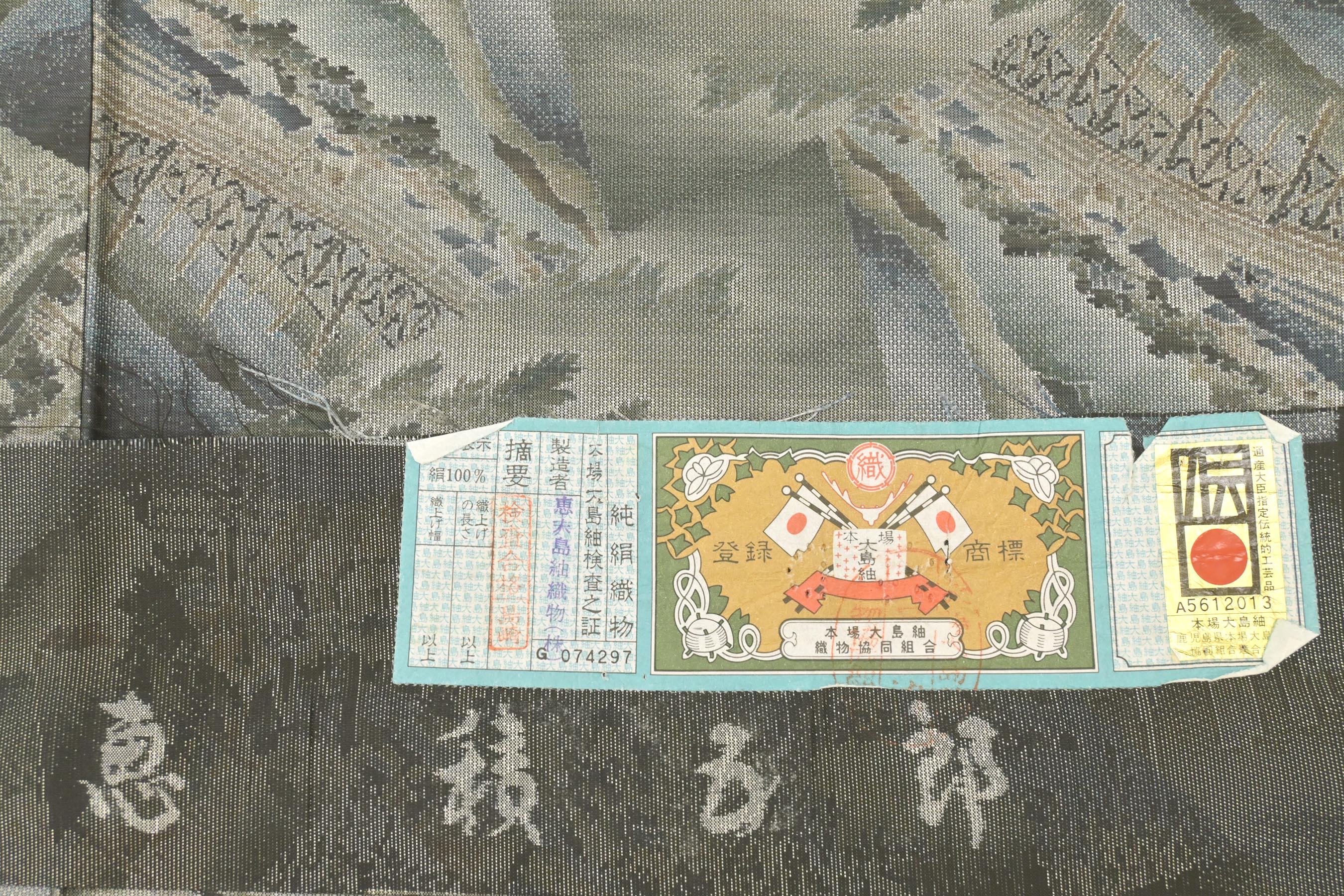低 価格ファッション - 新品 未使用 正絹袷 本場大島紬 恵積五郎