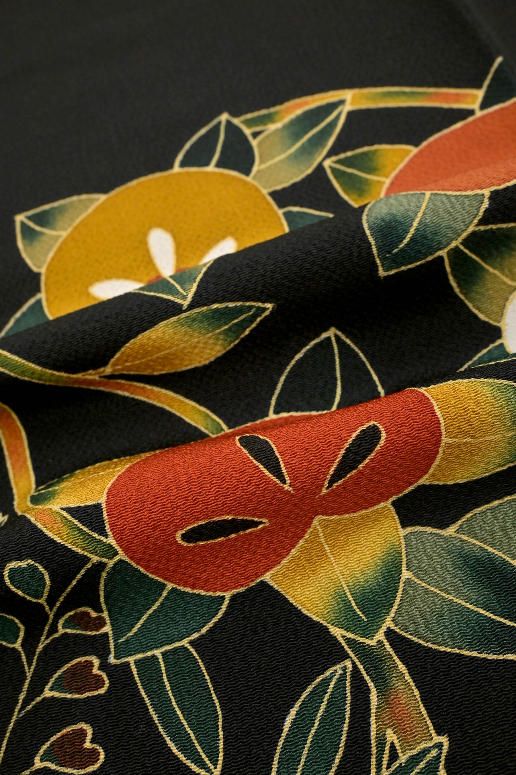 未使用 京友禅 本金箔 四季の花々 桜 訪問着 正絹 袷 肌色 オレンジ ピンク 1236 | kimono Re:和 [online store]  キモノリワ 着物 帯