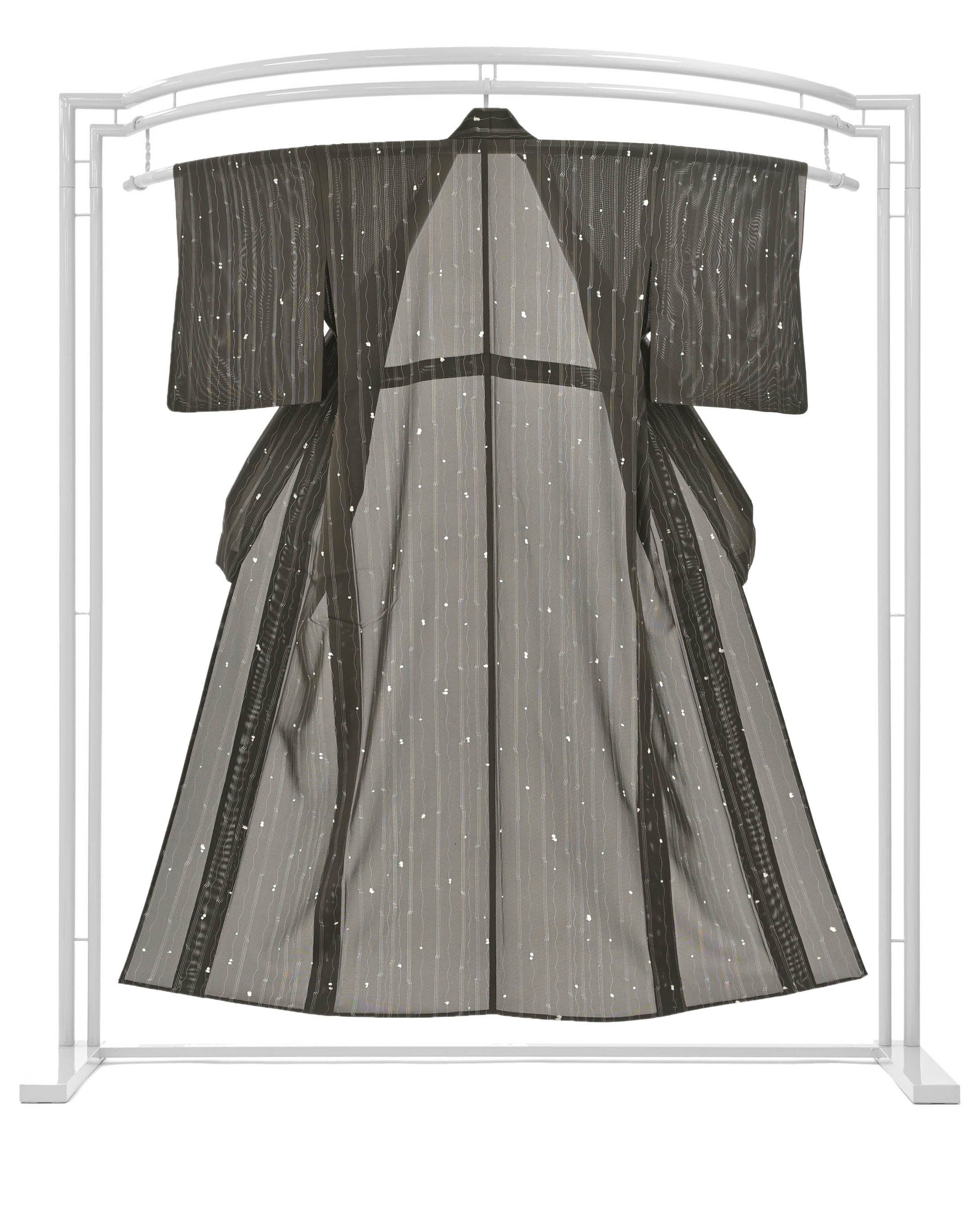 夏物 小紋 着物 中古 正絹 紗 身丈160.5cm M A1035-6(夏物 夏物 小紋 着物 中古 正絹 紗 身丈160.5cm M A1035-6(夏物