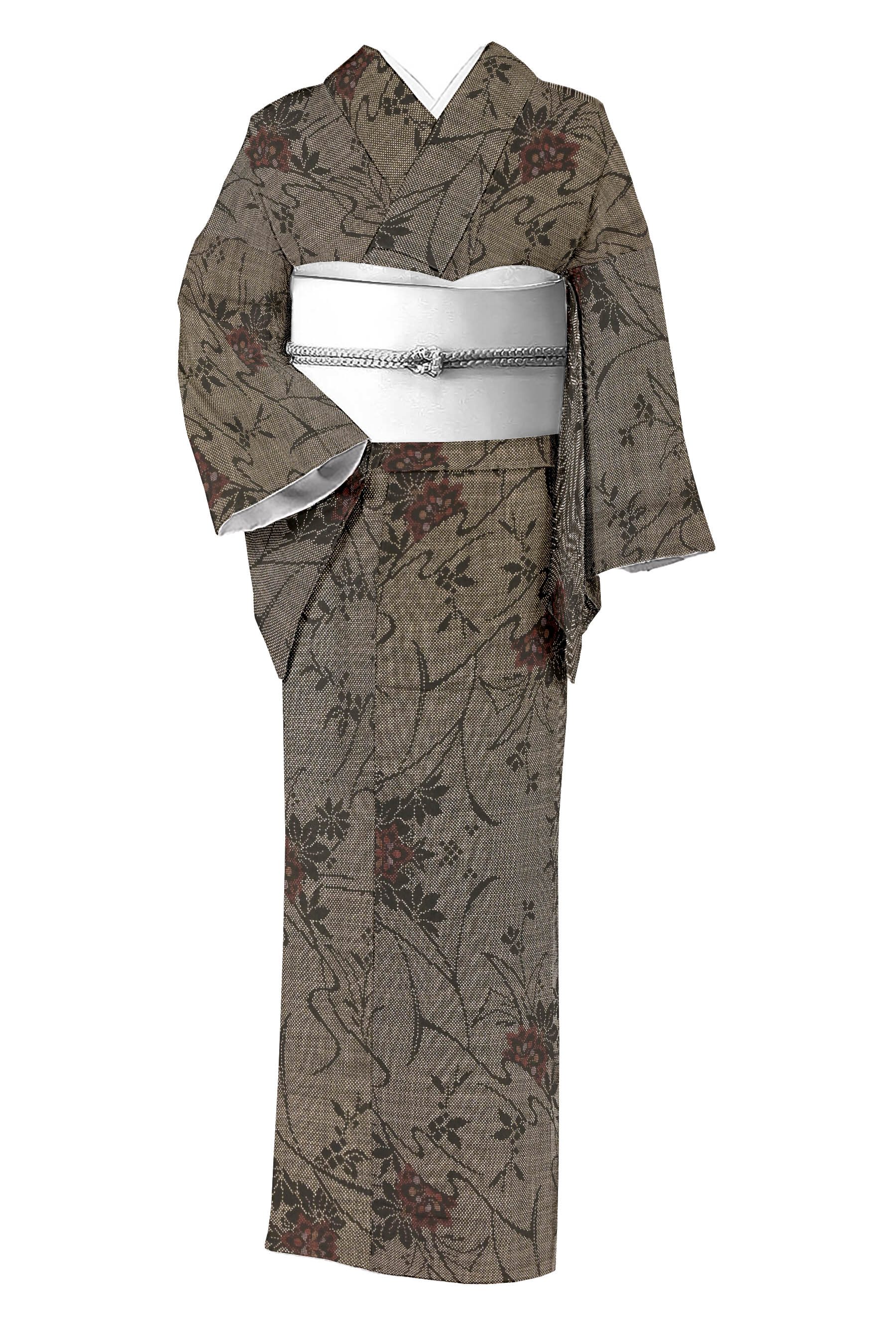 4-65 名古屋帯 九寸 美品 正絹 着物 名古屋仕立て