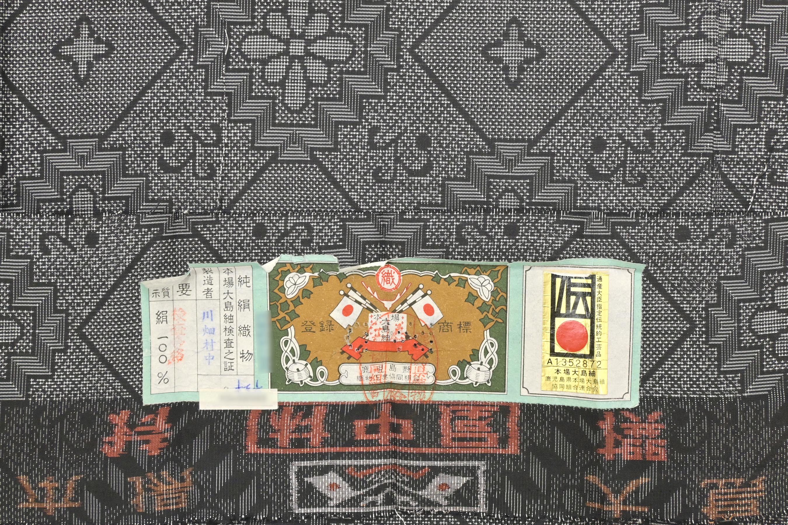 本場大島紬 7マルキカタス式 ≪御仕立て上がり・中古品
