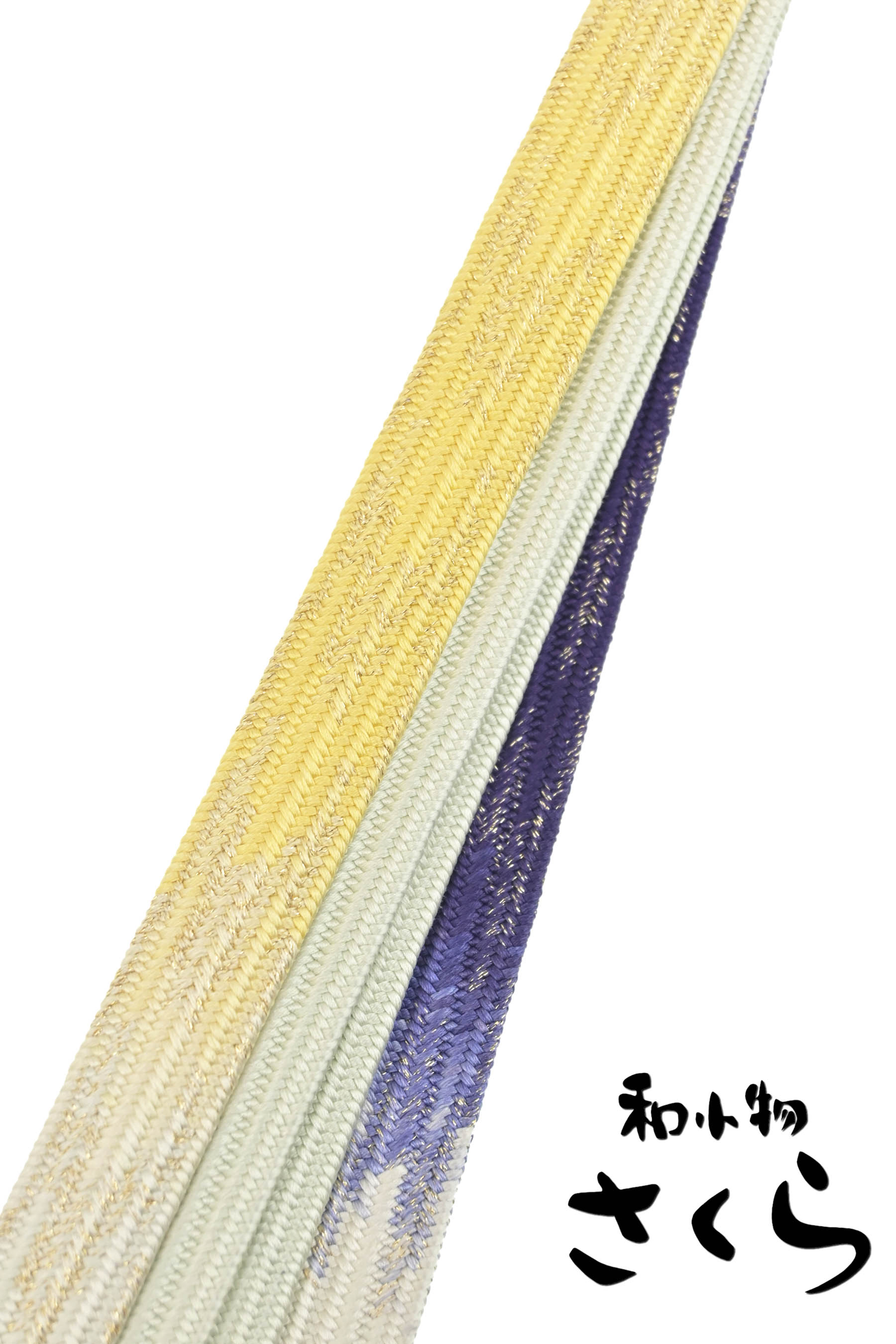 星と雪の結晶地紋 2色暈し帯揚げ 金糸入り片胴変わり
