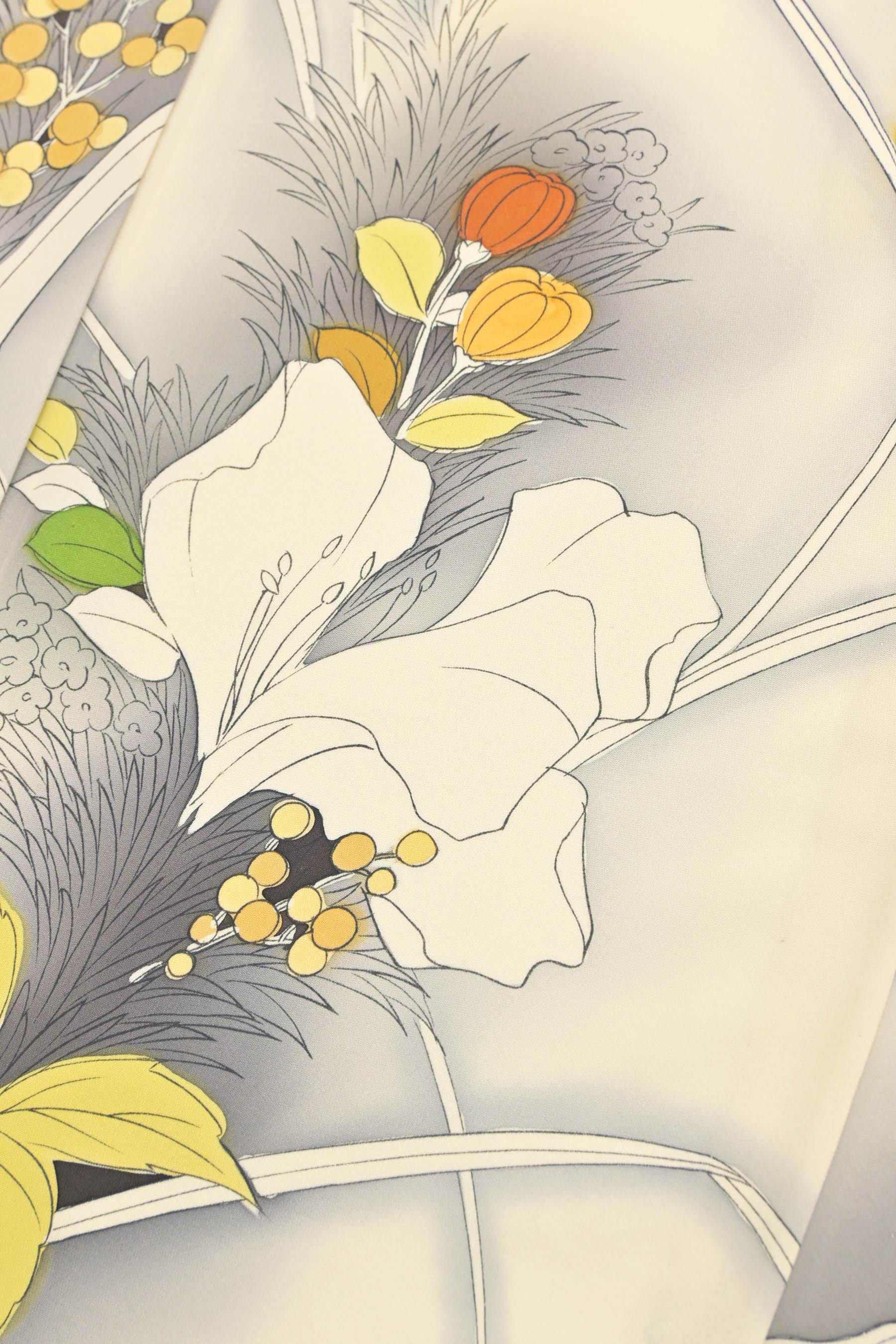 単衣】≪お仕立て上がり・中古美品≫ 創作正絹染単衣小紋 「洋花