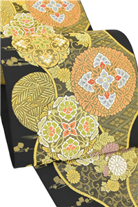 新品 川島織物謹製 絽 唐織 夏着物“贅沢に花開く菊や鉄線、撫子”袋帯 4045 ◇503my41◇川島織物 絽 夏帯 秋草文 金銀糸 六通 袋帯◇美品