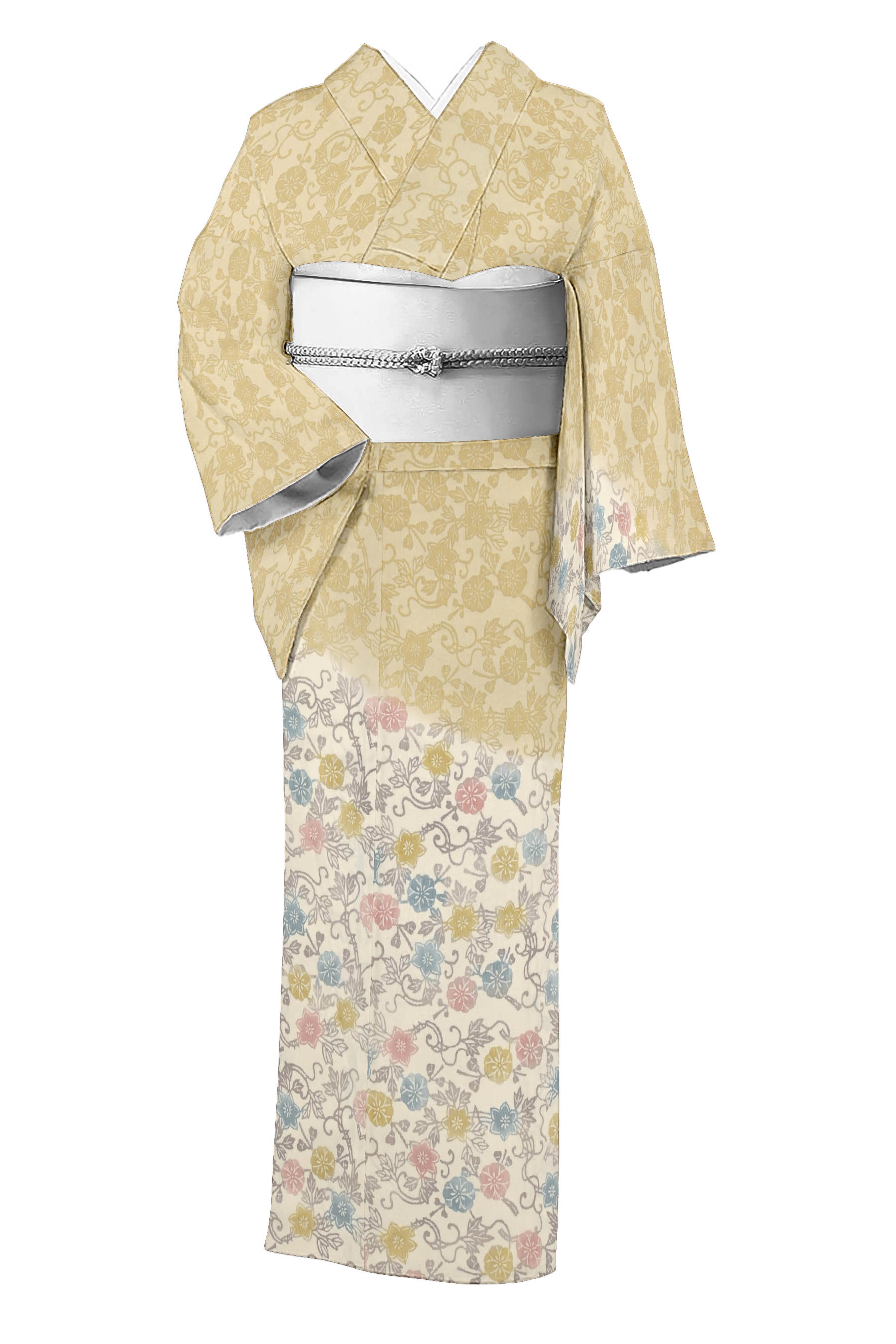 未着用 付け帯 八重桜 洗える着物 着物 114a d 欲しかっ