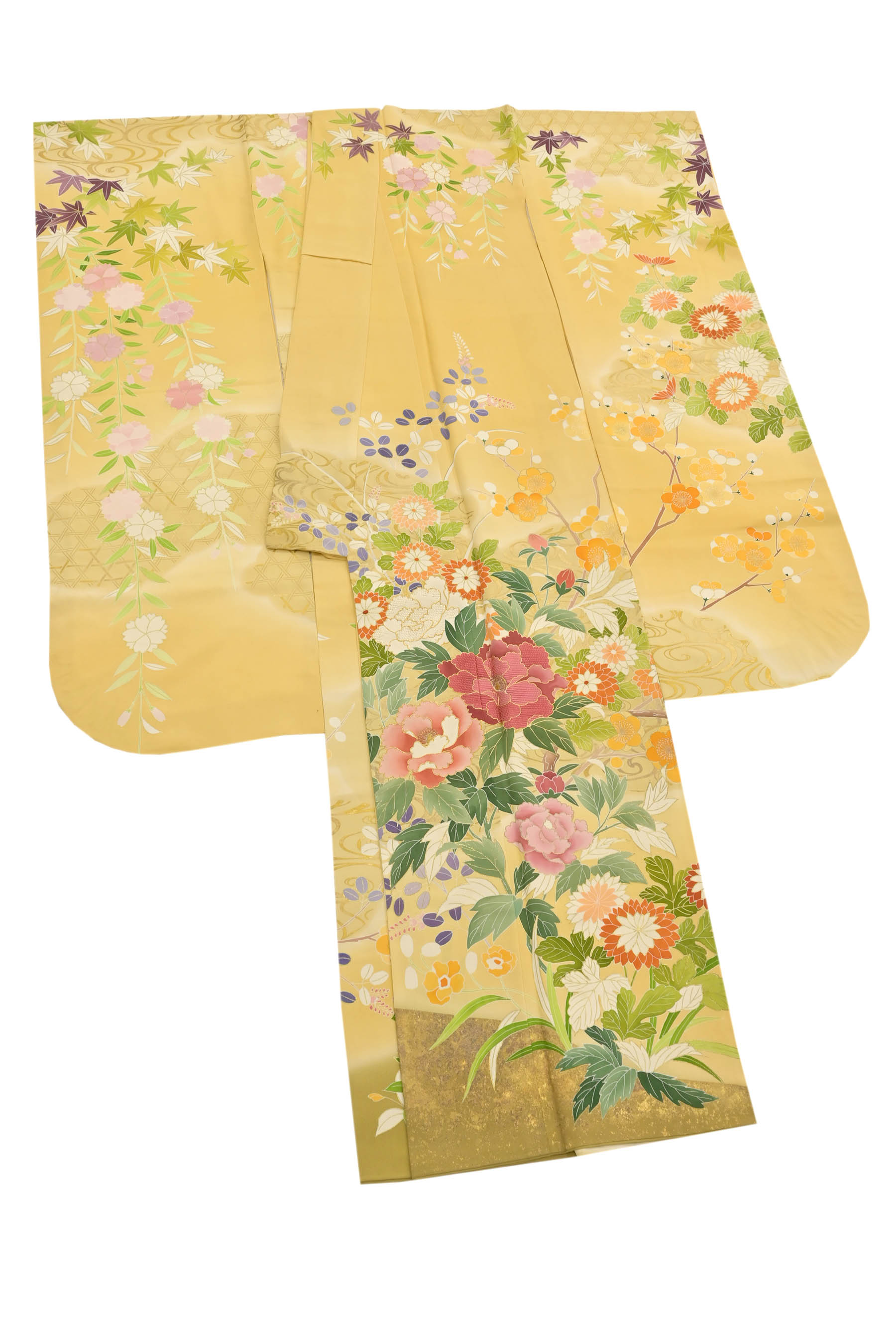 振袖 豪華 手染め 金駒 金彩 紋意匠 身丈167cm 振袖 豪華 金駒 金彩 紋意匠 身丈167cm