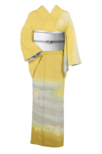 振袖 辻が花 絞り加工 紋意匠 叩き染 身丈156cm 久保田一竹・一竹工房】 （仕・中古美品） 正絹絞り染手加工友禅