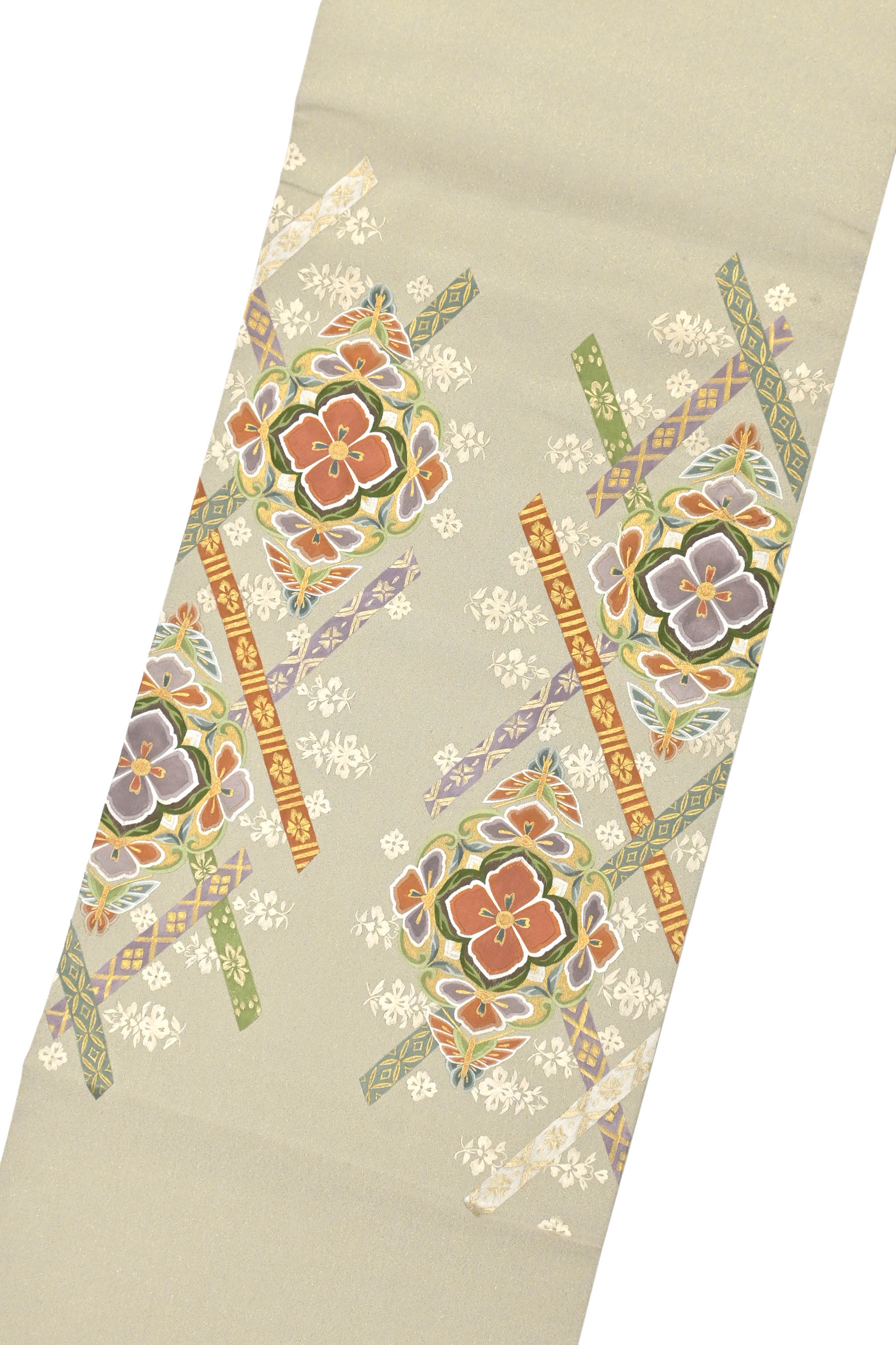 特選本手総刺繍丸帯 ≪御仕立て上がり・中古美品≫ 「檜垣宝相