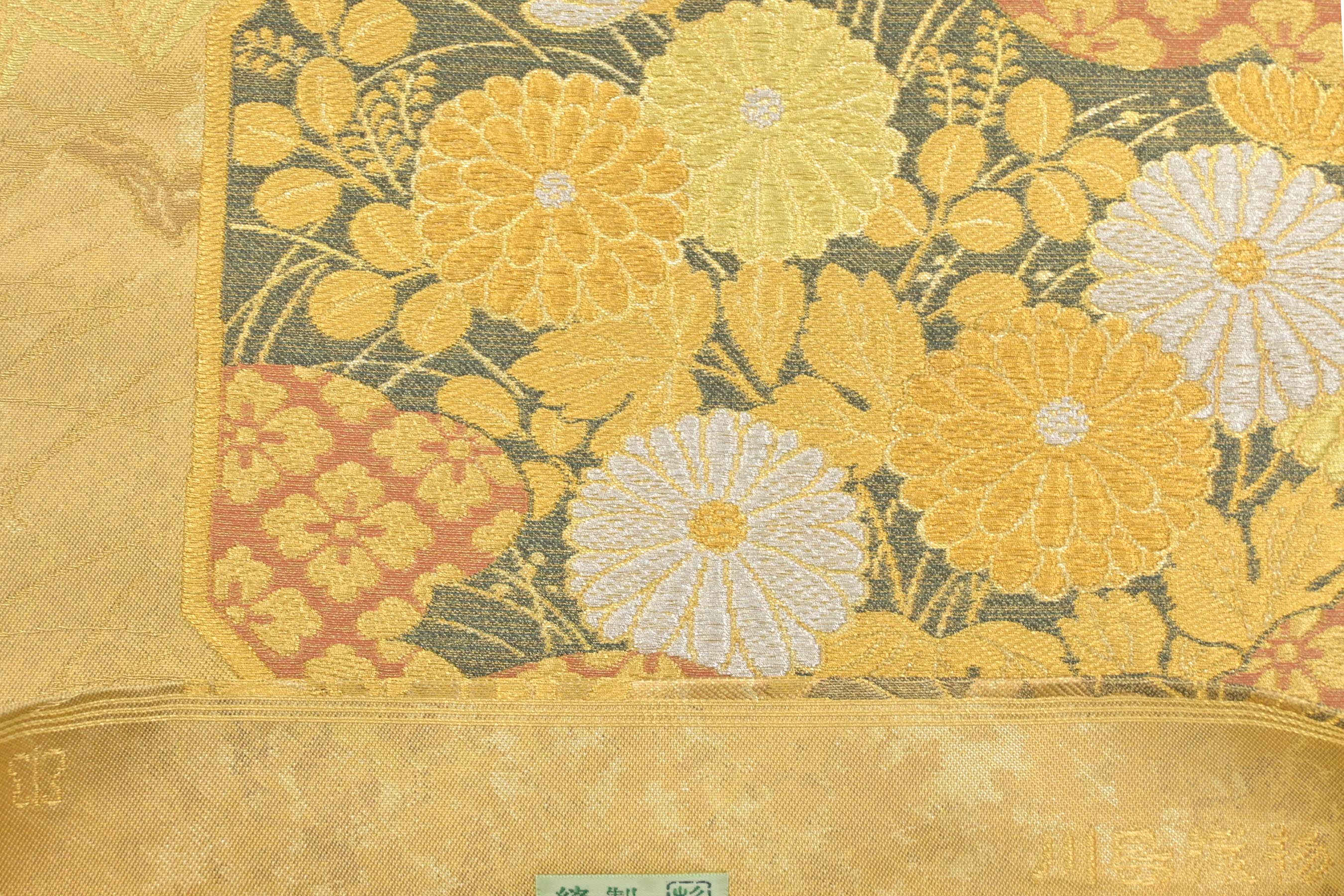 西陣 川島織物謹製 六通柄 本袋帯 唐織 蜀江花文 金糸 m-2s271