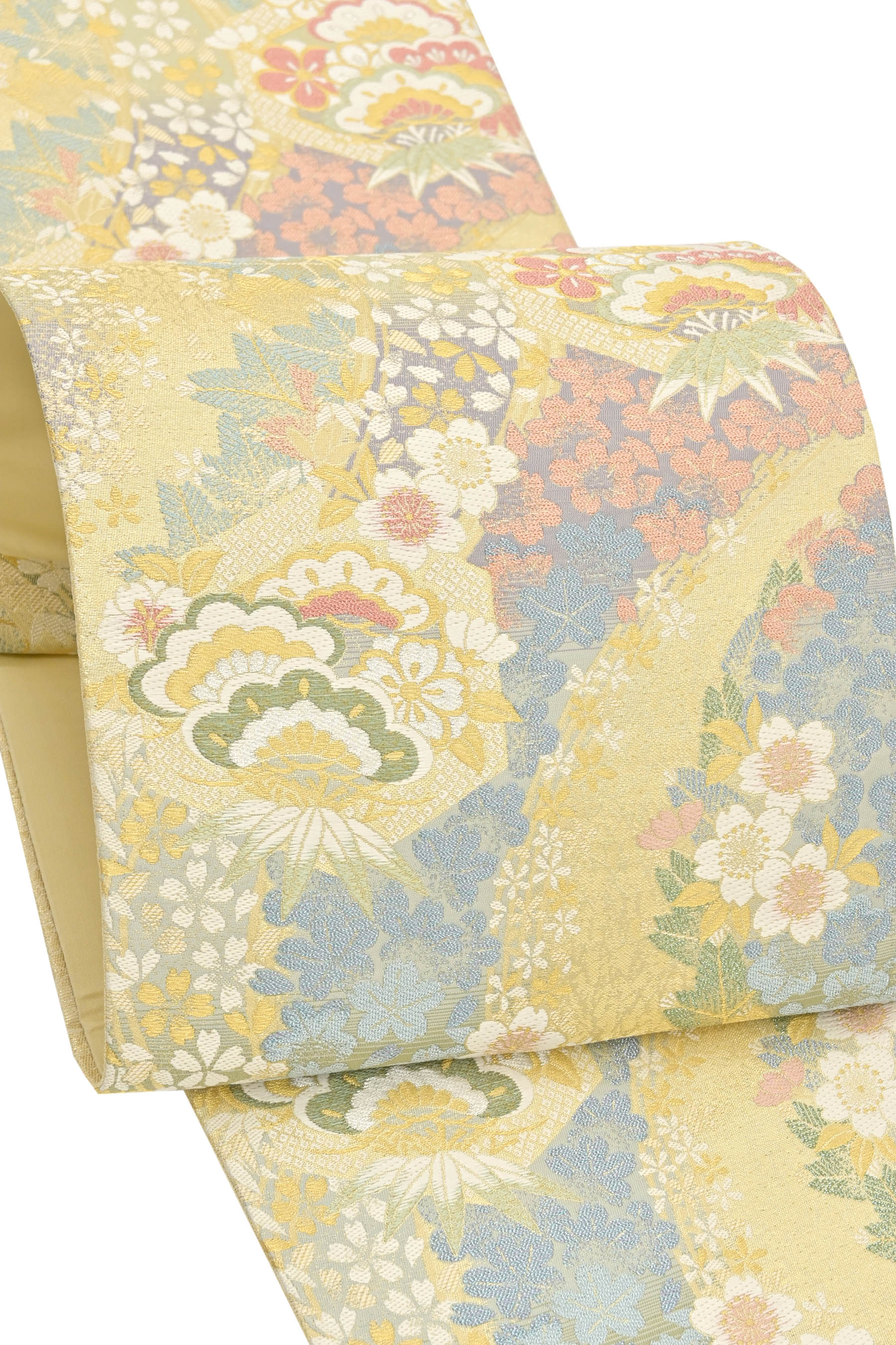 藤沢機業店】 正絹西陣袋帯 ≪御仕立て上がり・中古美品≫ 「桜